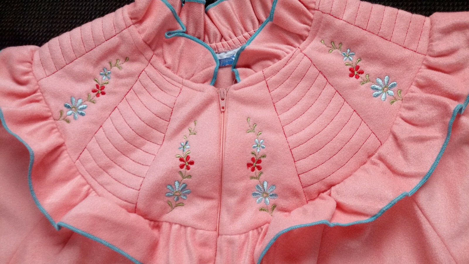 Vintage Lara Dee By Charm Women’s L Peach Pink Warm Zip Lounge Robe Housecoat