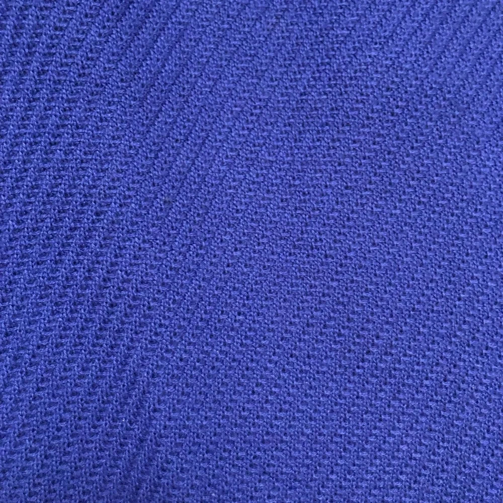 Vintage 70s 80s CIAO Ltd Wool Preppy Gold Stud Cobalt Midi Knot Sweater Dress 12