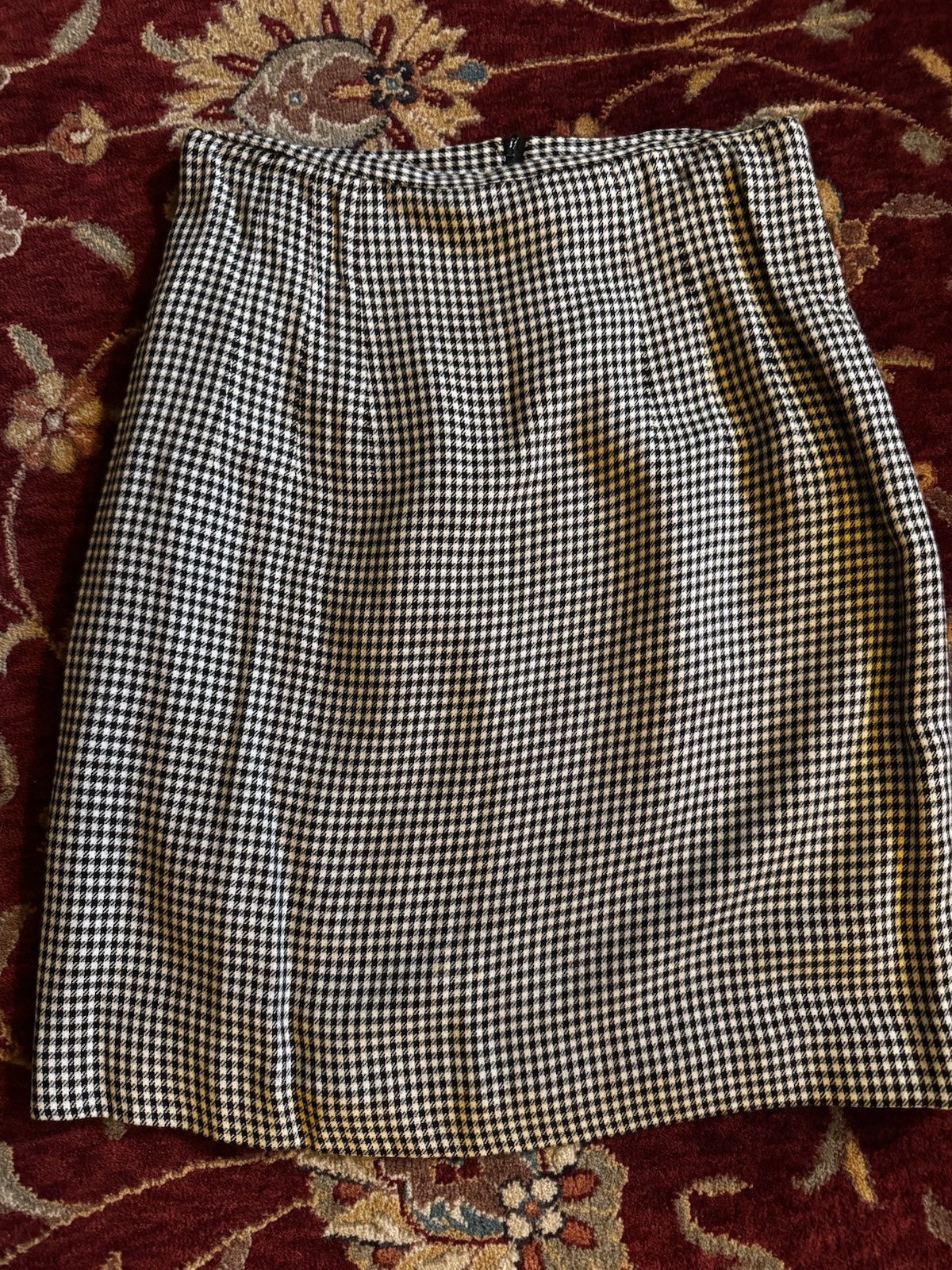 JON-MICHEL Women’s Vintage Black Gray Houndstooth School GirlTweed Lined Size 8