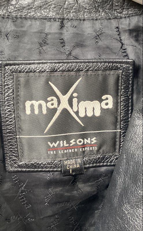Wilsons Maxima Women’s Leather Blazer – Size L Vintage