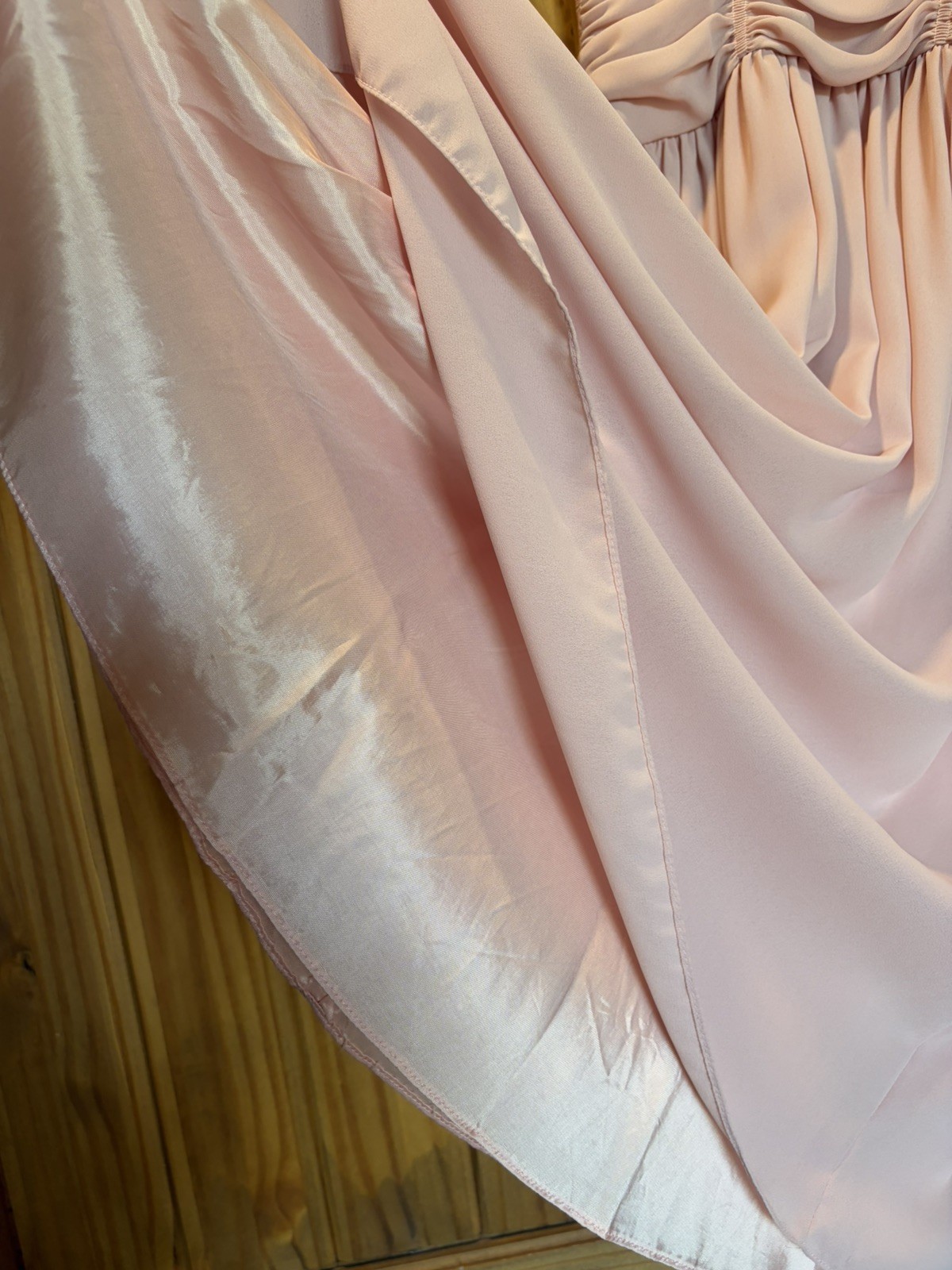 Vintage ILGWU Women’s Union Made Pink Lace Midi Dress Sheer Romantic Size 8 USA