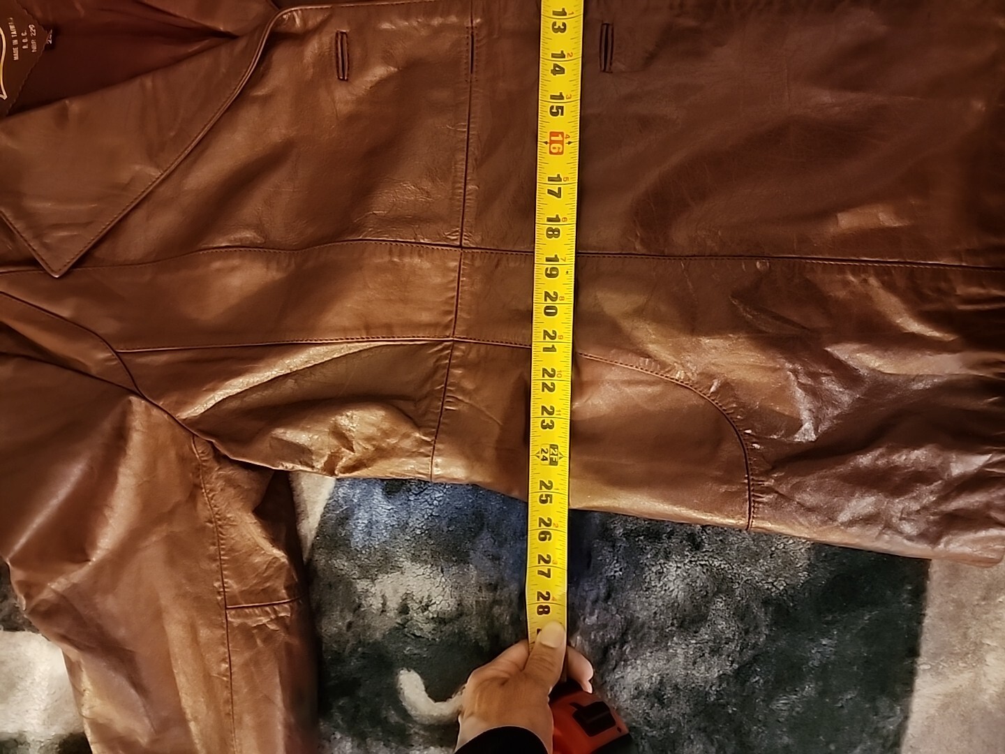 Vintage Montgomery Ward The Tannery Leather Jacket Blazer Lined 24 1/2 US M/L