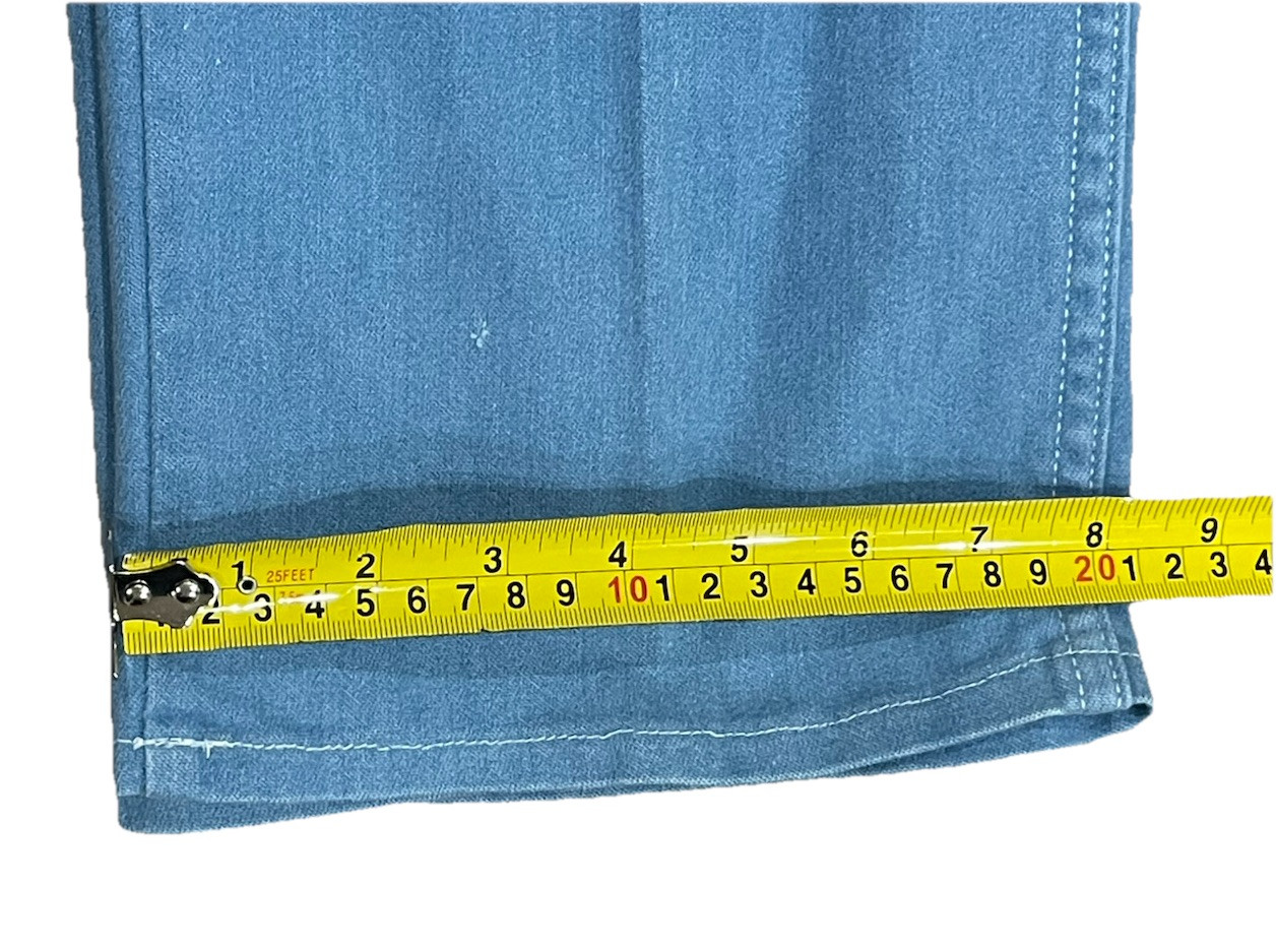 Vintage 70s Farah High Waist Flare Jeans Fit Womens Size 28 Waist Blue USA Made