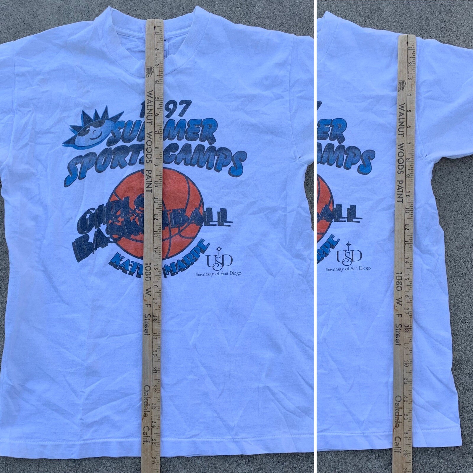 Vtg 1997 Summer Sports Camps Girls Basketball University of San Diego t-shirt M
