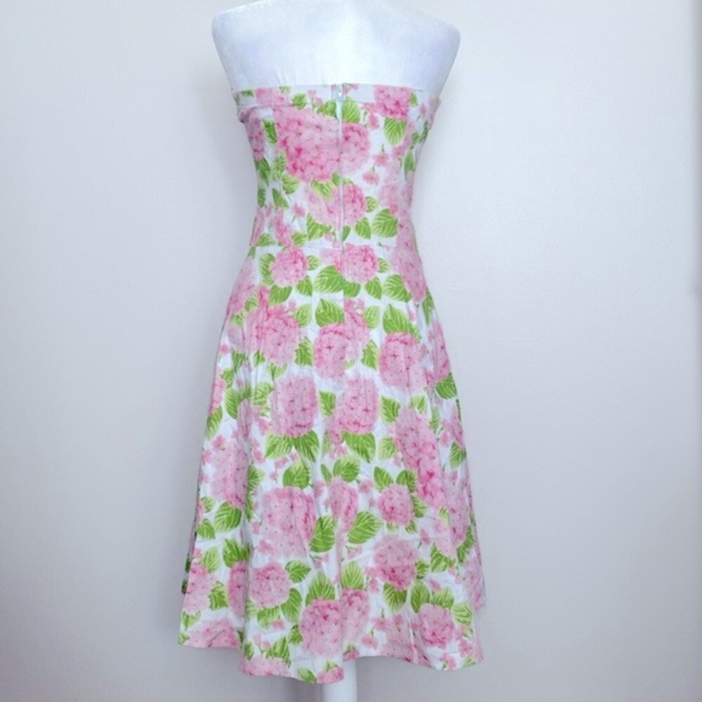 Ruby Rox vintage 90’s pink and green floral strapless dress