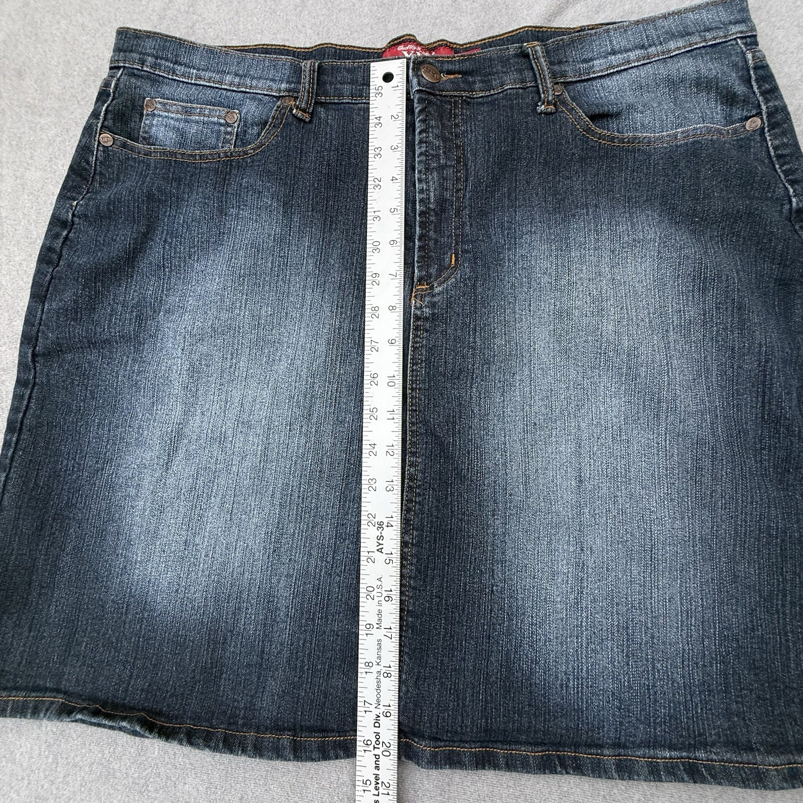 Quality Apparel Women’s Skirt Size 21/22 Jean Skirt Blue Denim