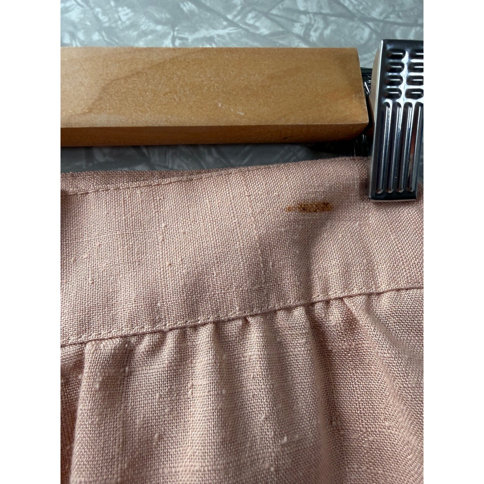 Vintage Sears Contemporary Corner Peach Pink Textured Lace Hem Skirt 70s 80s