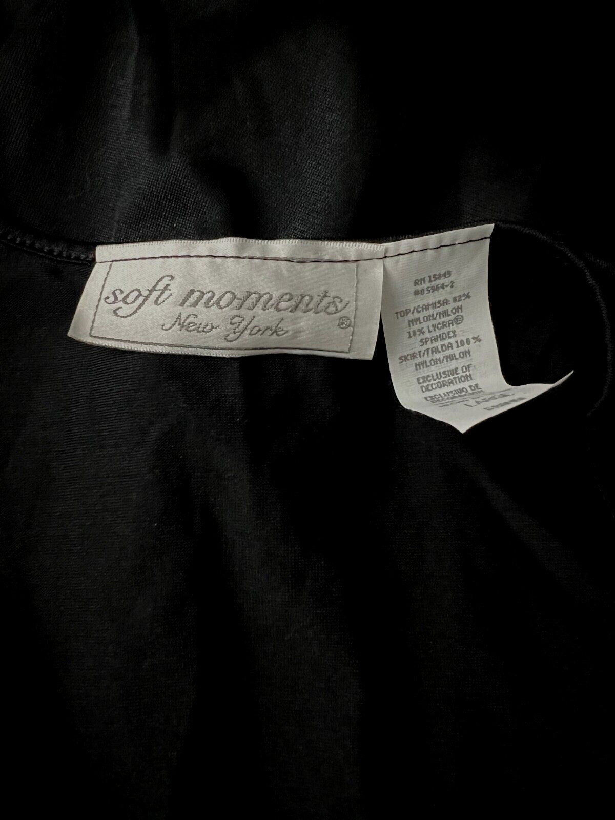 Vintage Nightgown Soft Moments New York Large NWT Black