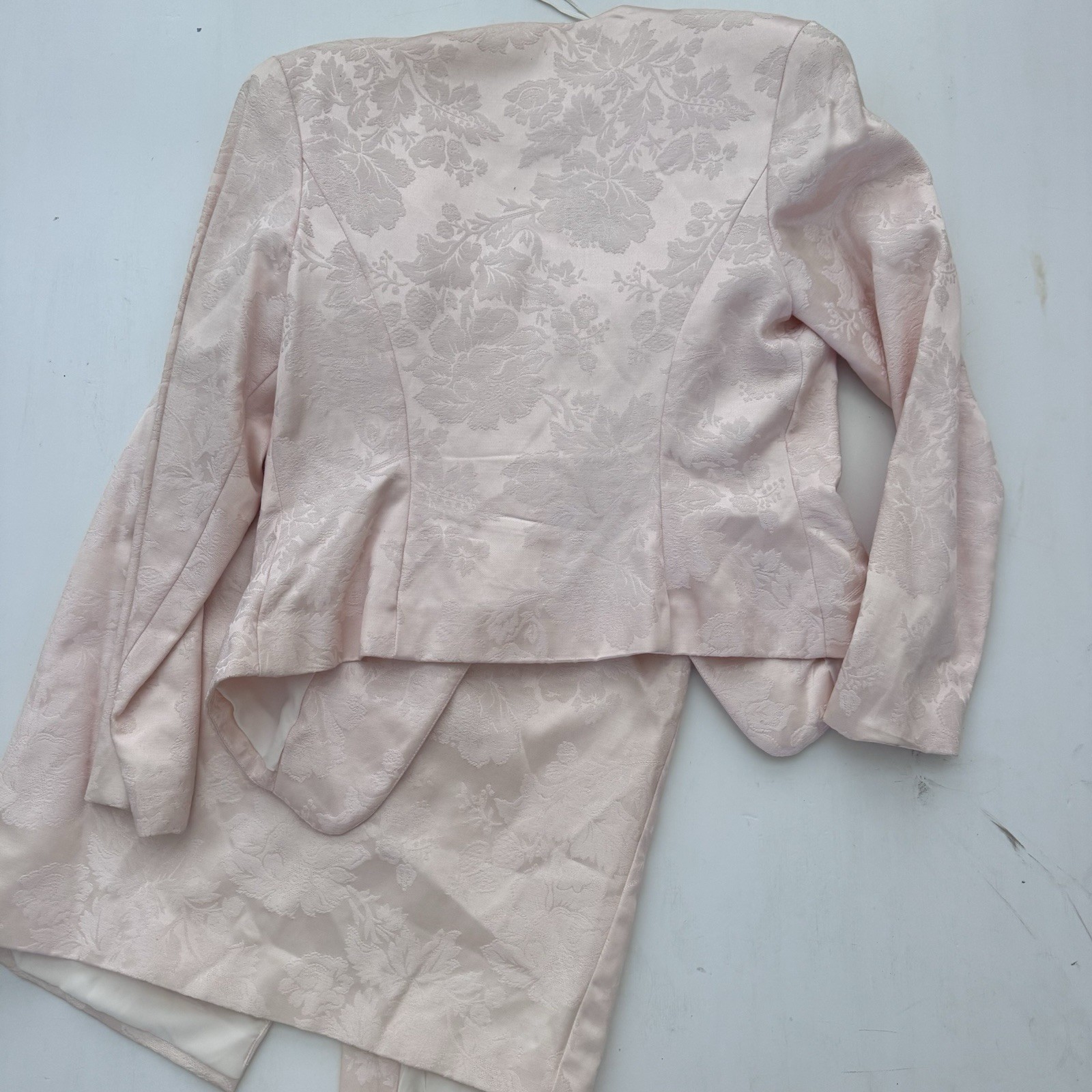 Jessica McClintock Vintage Two Piece Suit Damask Lace Maxi Sz 10 Medium