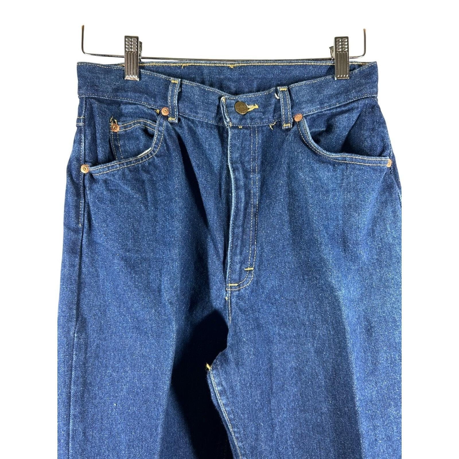 Lee High Waisted Jeans Womens 27 Blue Dark Wash Tapered Mom Vintage 90s Indie