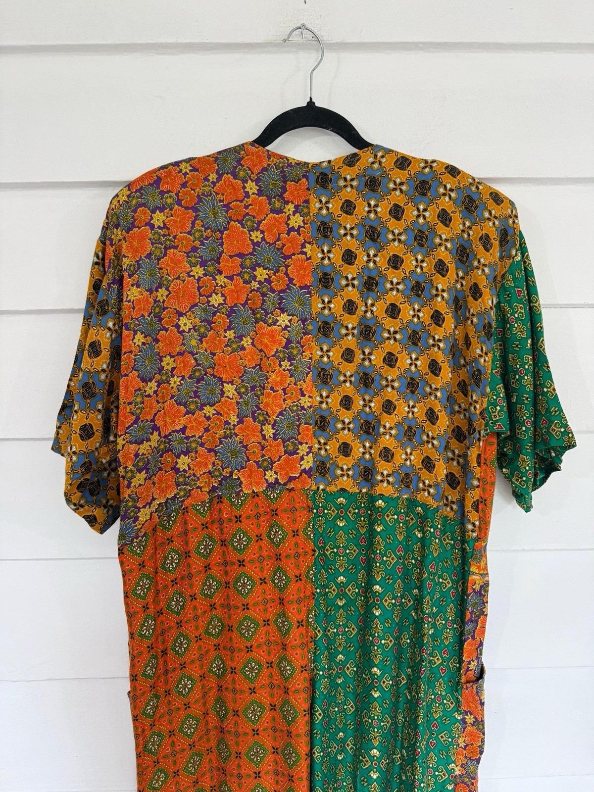 Vintage 90s OK Mike Hip Hop Relaxed Patchwork Flowy Romper Jumpsuit One Size