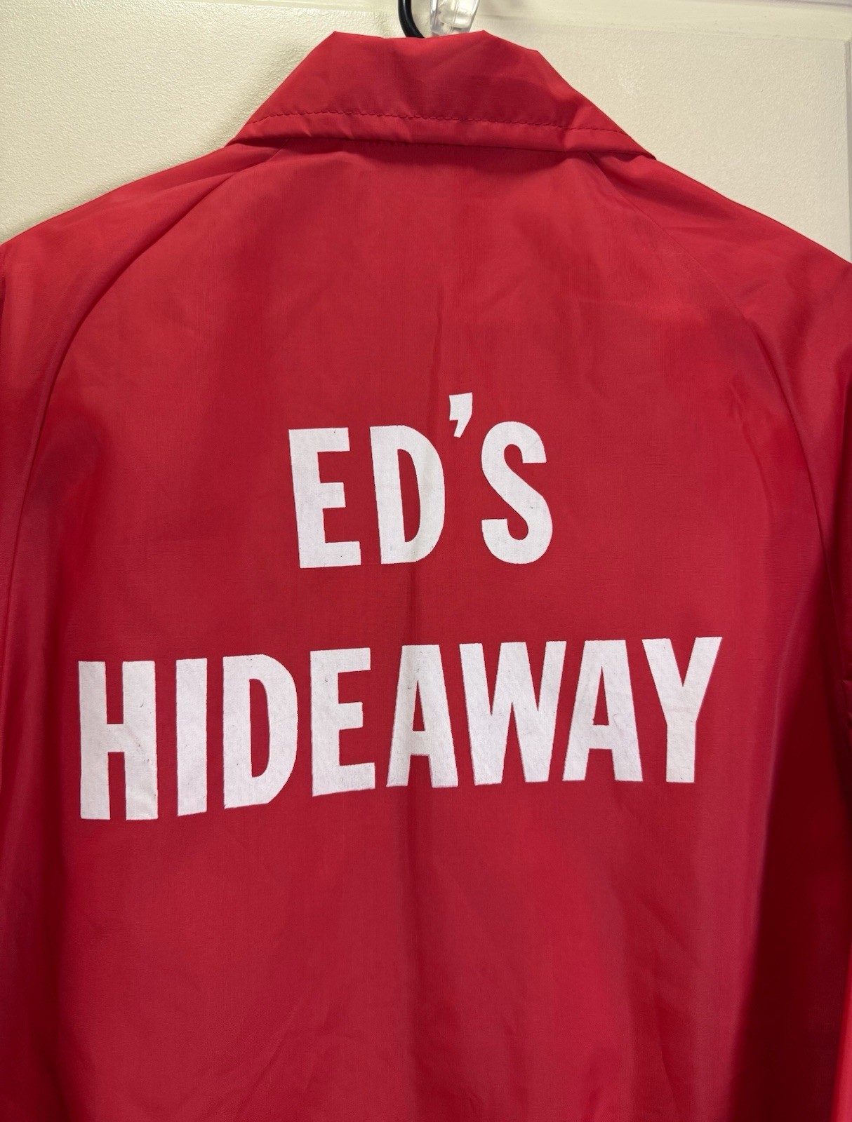 LARGE 70s Vintage Beth Embroidered Name Ed’s Hideaway Coach’s Style Jacket