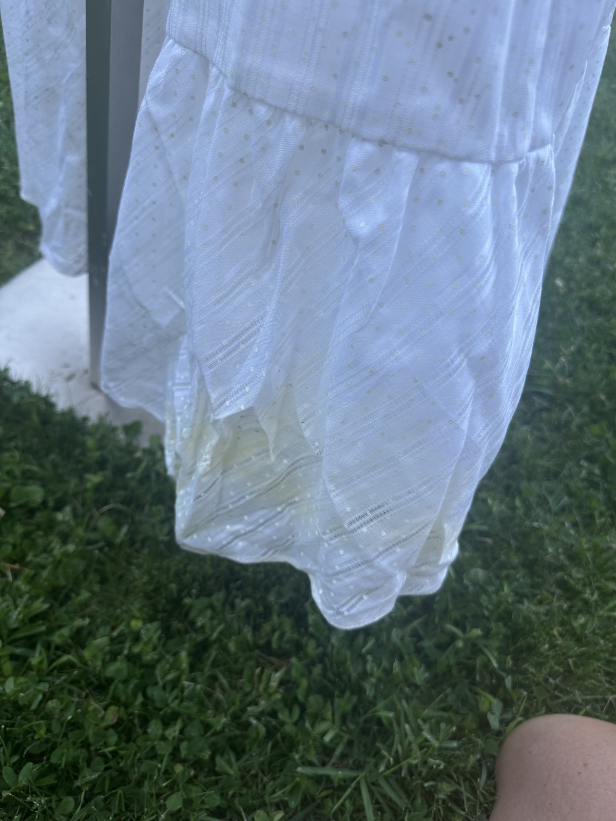 VTG 60 70 Trivia Charm Of Hollywood White Eyelet wedding Maxi Prairie Dress