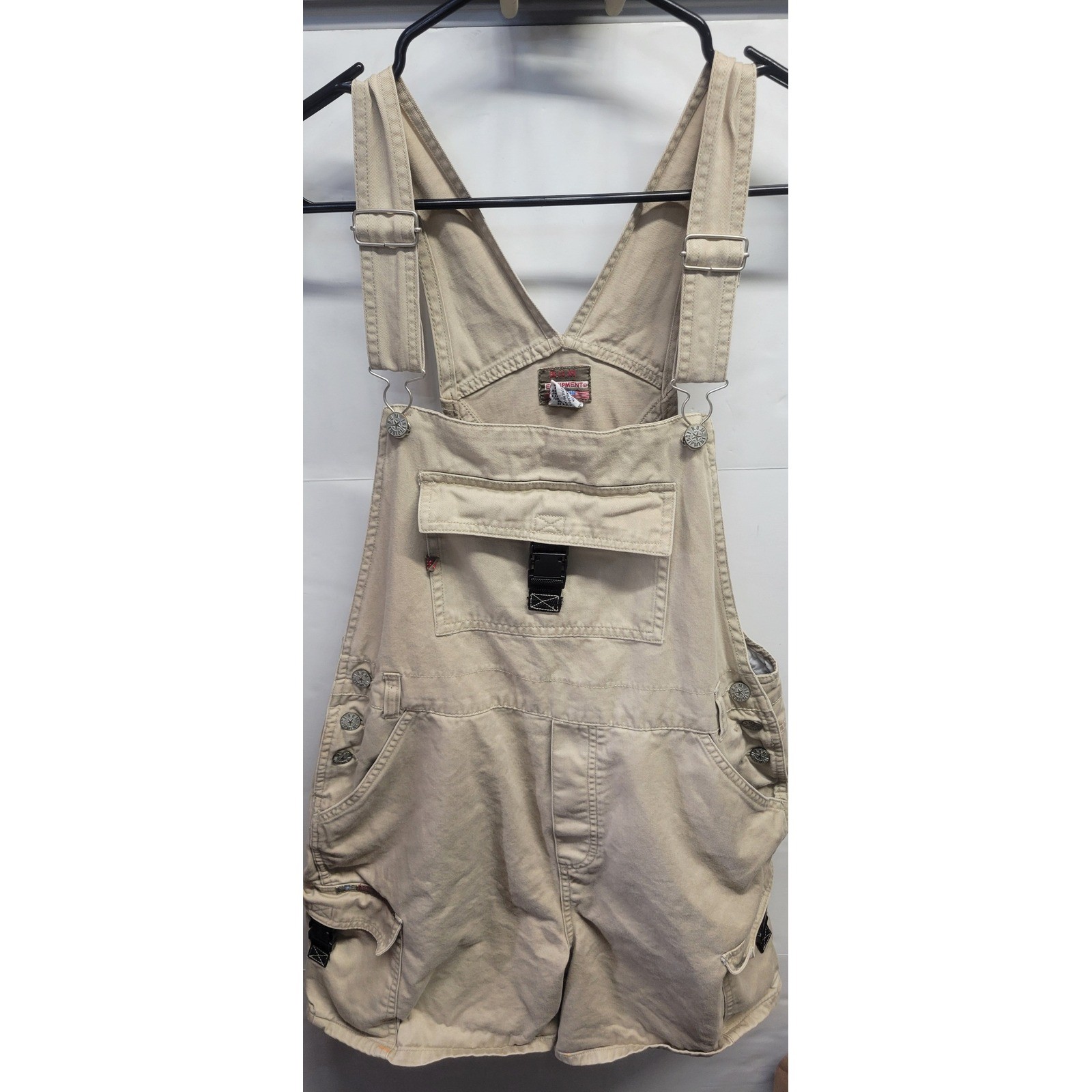 Vintage BUM Equipment Shortalls Women’s khaki. Overalls Denim 90s sz M