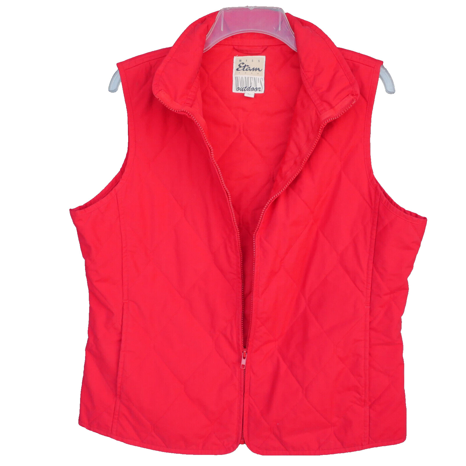 Miss Etam Women’s Size L Red Thermal Quilted Vest Jacket VIntage Outdoor