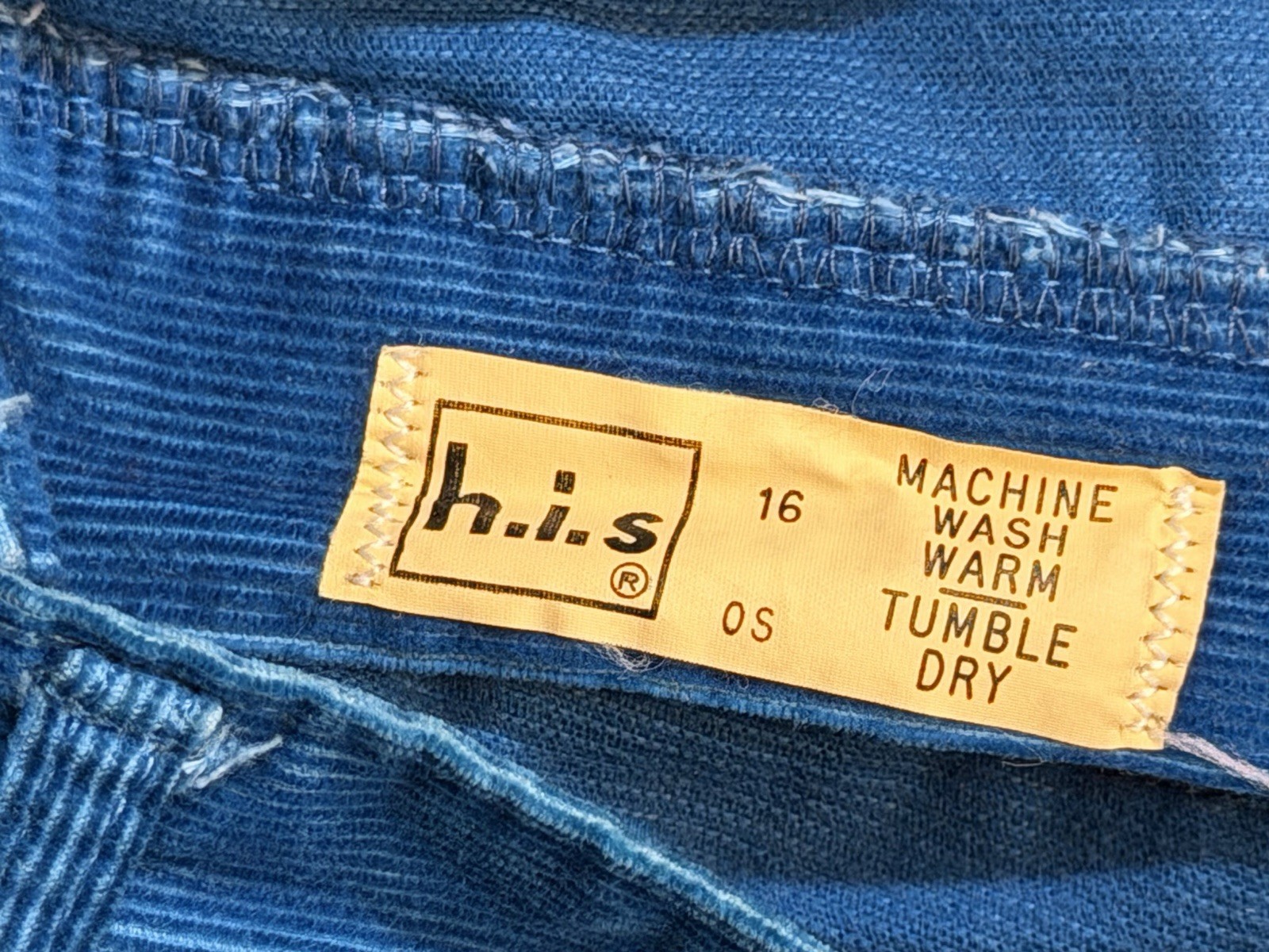 Vtg 1980s Chic by H.I.S. Teal Blue Corduroy Pants Women’s 30″ Waist x 25″ Inseam