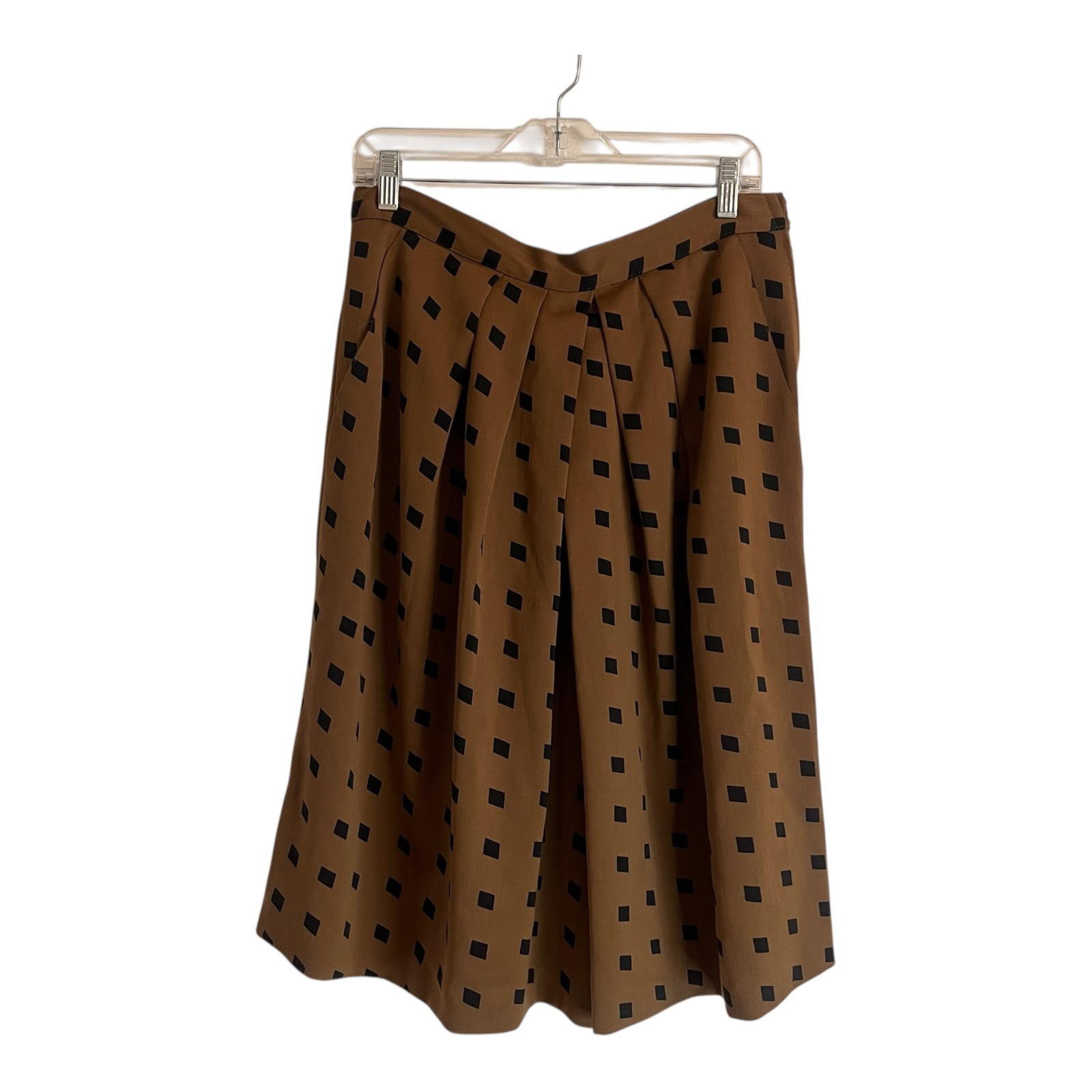 Giorgio Armani Vtg Wool Culottes Diamond Print Wide Leg Shorts IT 48 / Waist 30