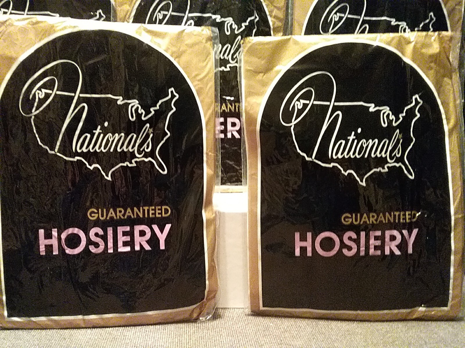Vtg 1970’s Nationals Hosiery Pantyhose (Size B) Lot Of 4 Pairs Assorted Colors