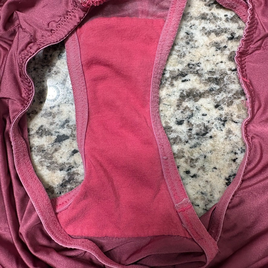Vintage Soma Sensuous Lace High Leg Bikini Panty Mauve Pink Size M RN 79984