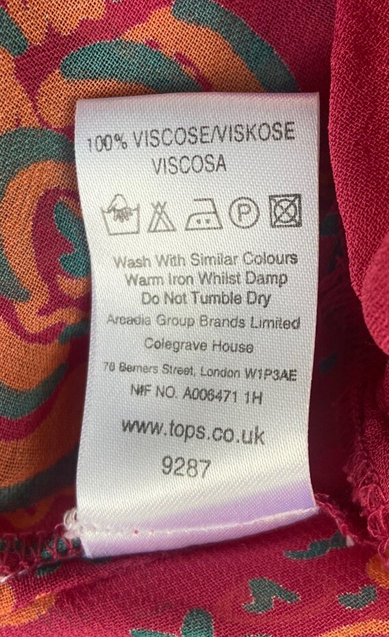 vintage zandra rhodes Dress Top Shop 38