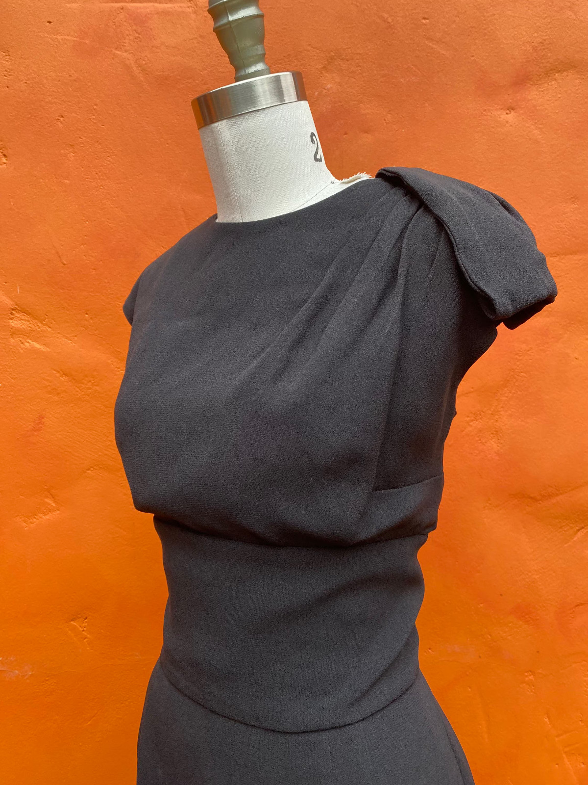 Vintage 1950s Black Wiggle Dress Party Cocktail Dark Pinup rockabilly gothabilly