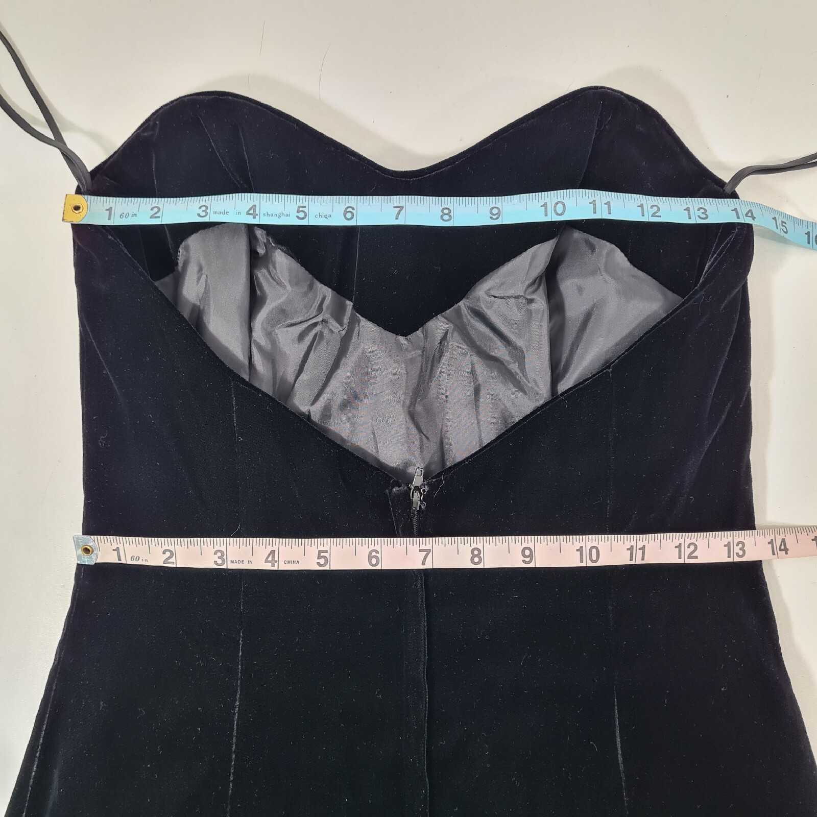 Vintage 80s BARBOGLIO CRISTINA JAN Dress Strapless Black Velvet Bodycon