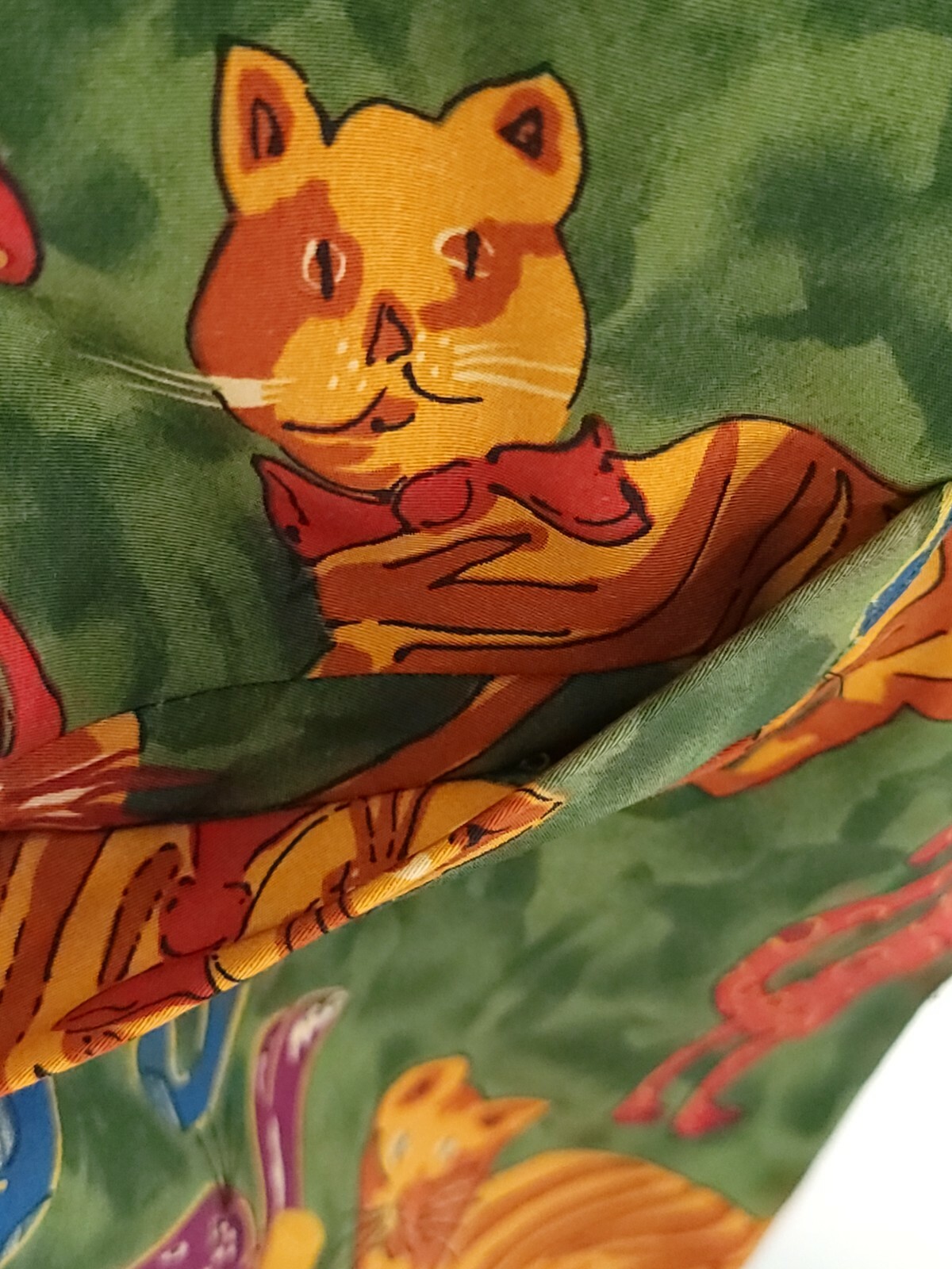 Vintage Patchington Jacket Blazer Women’s Small Multicolor Whimsical Cat Print