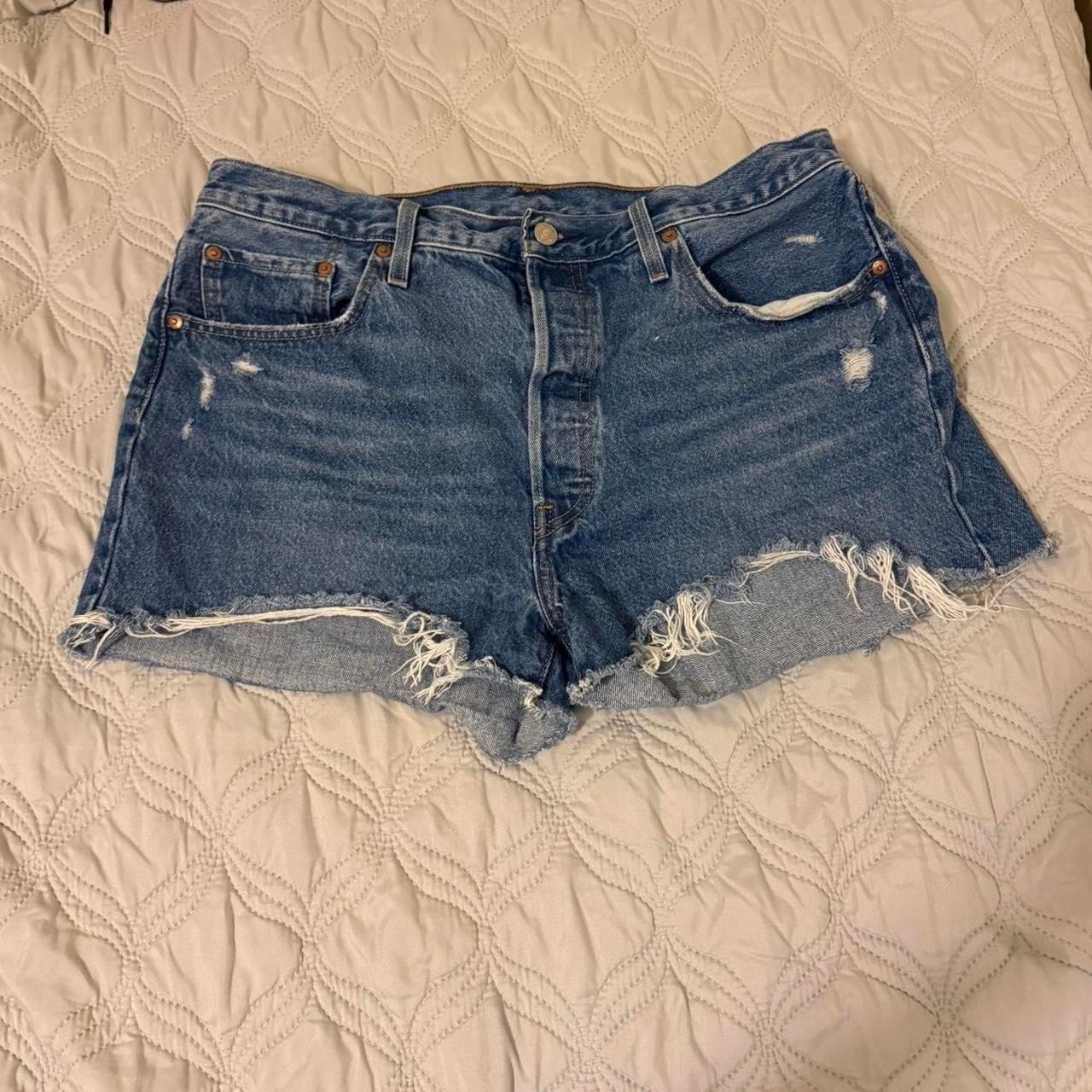 Vintage 501 Levi Cut Off Shorts Premium Distressed Size W34