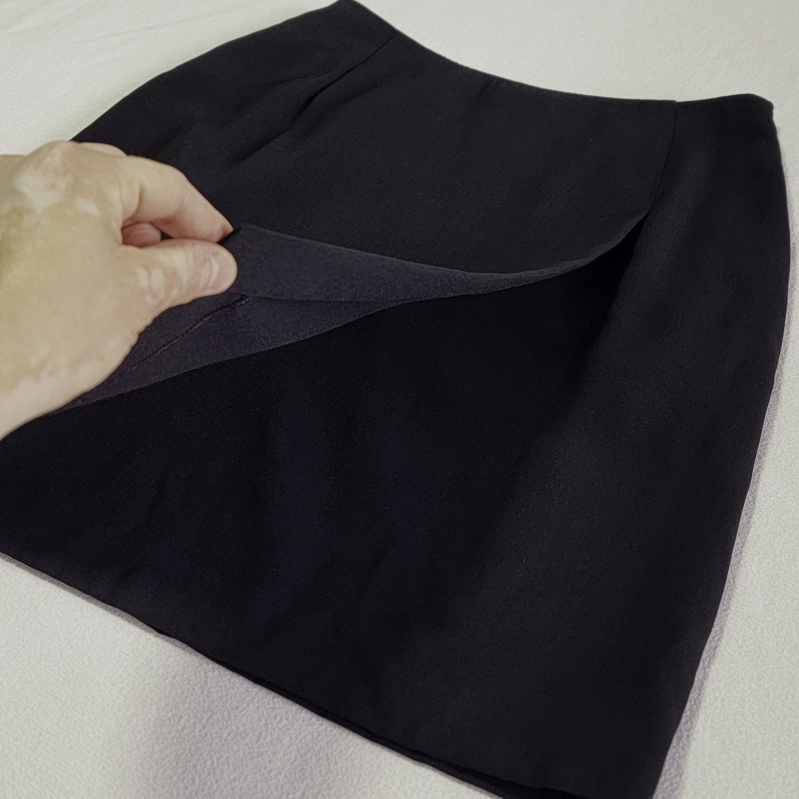 Vintage Geoffrey Beene Black Pencil Skirt Size 4 Minimalist 90s Career Office