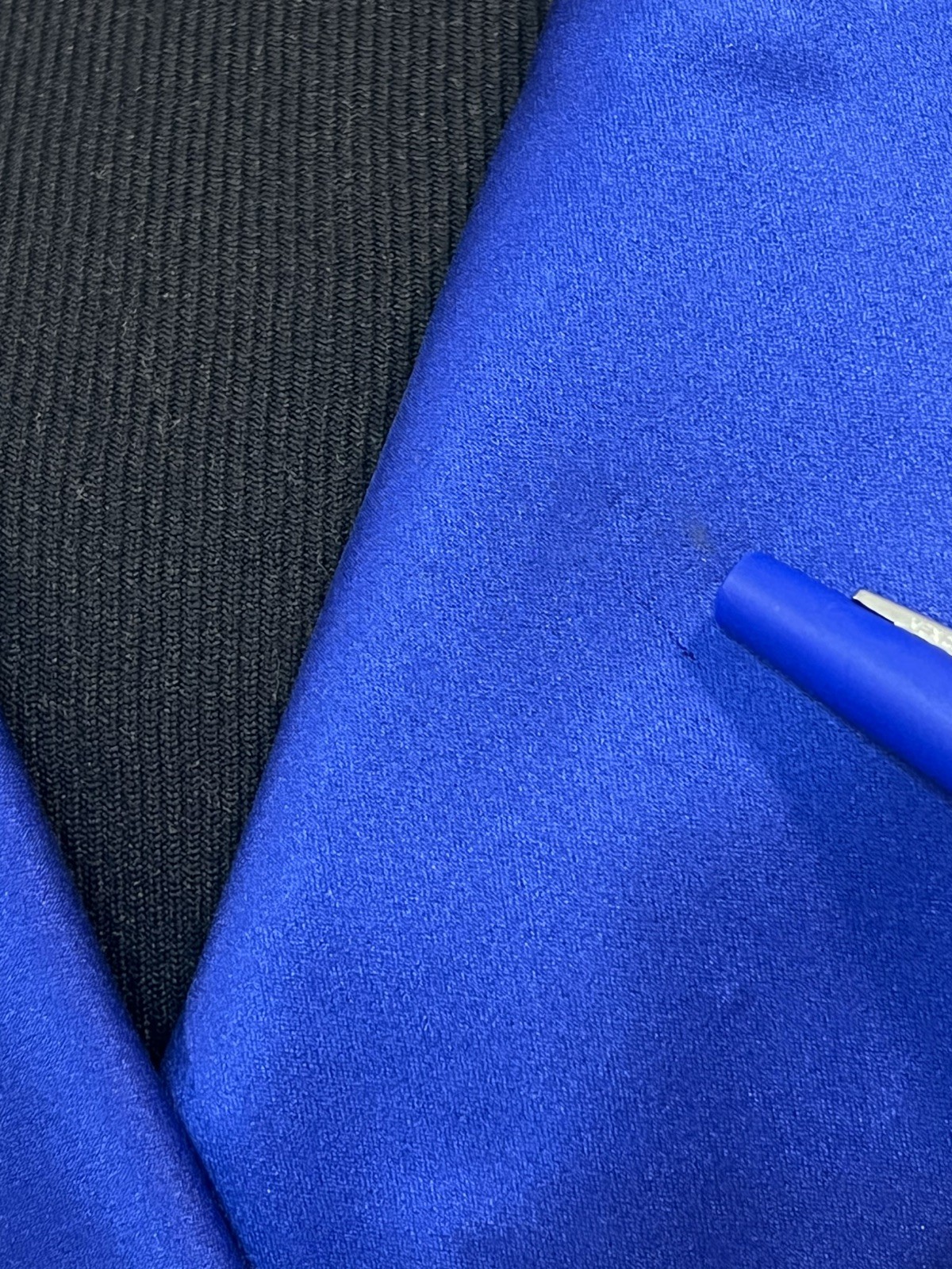 VTG En Francais by Huey Waltzer Dress Royal Blue Tuxedo Dress Cocktail Lined 10