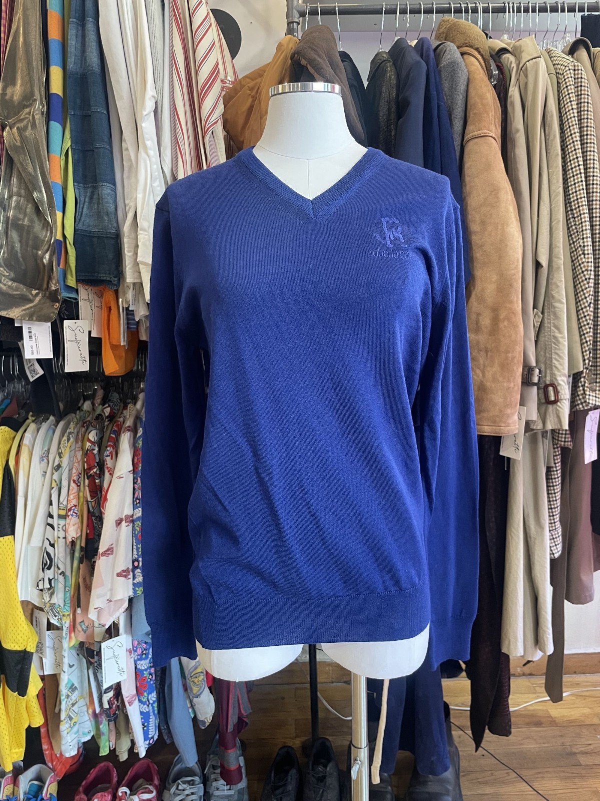 2000s Roberto Cavalli Cobalt Sweater— Small