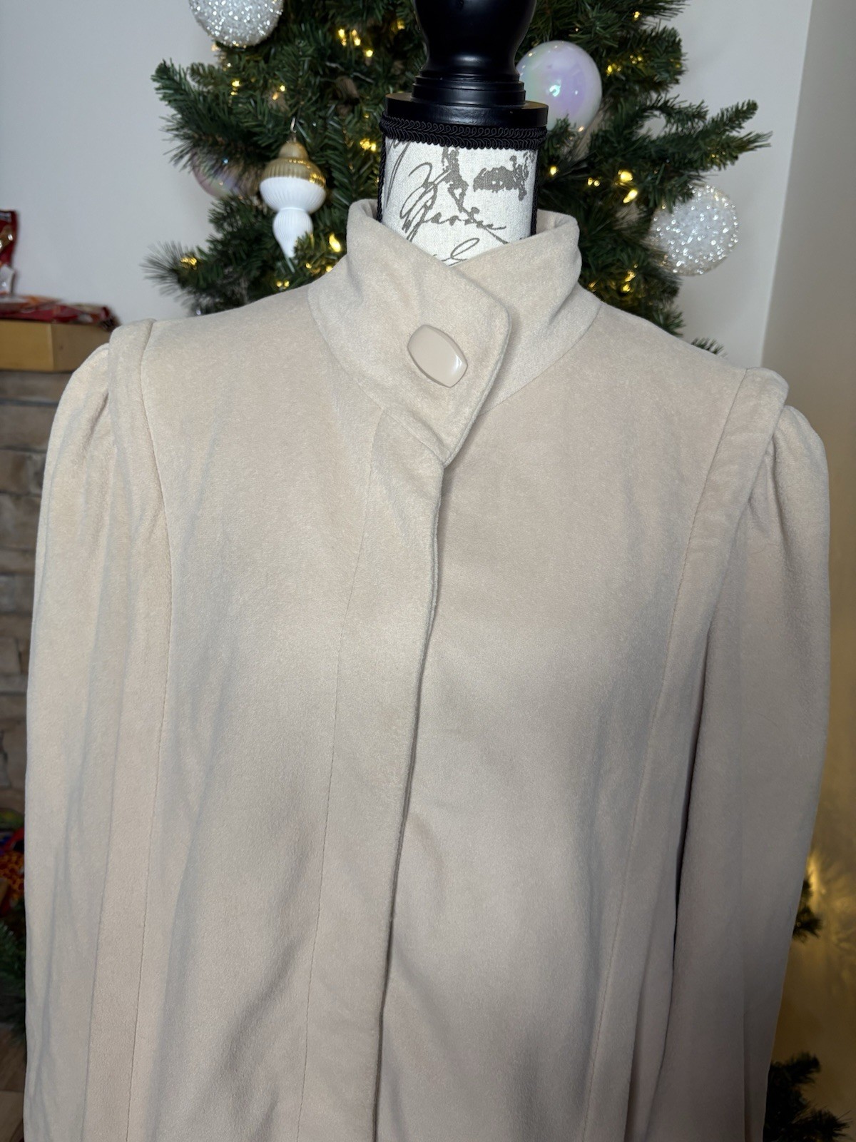 Vintage Kashmiracle Cashmere Coat Beige USA Made Wellington Fashions