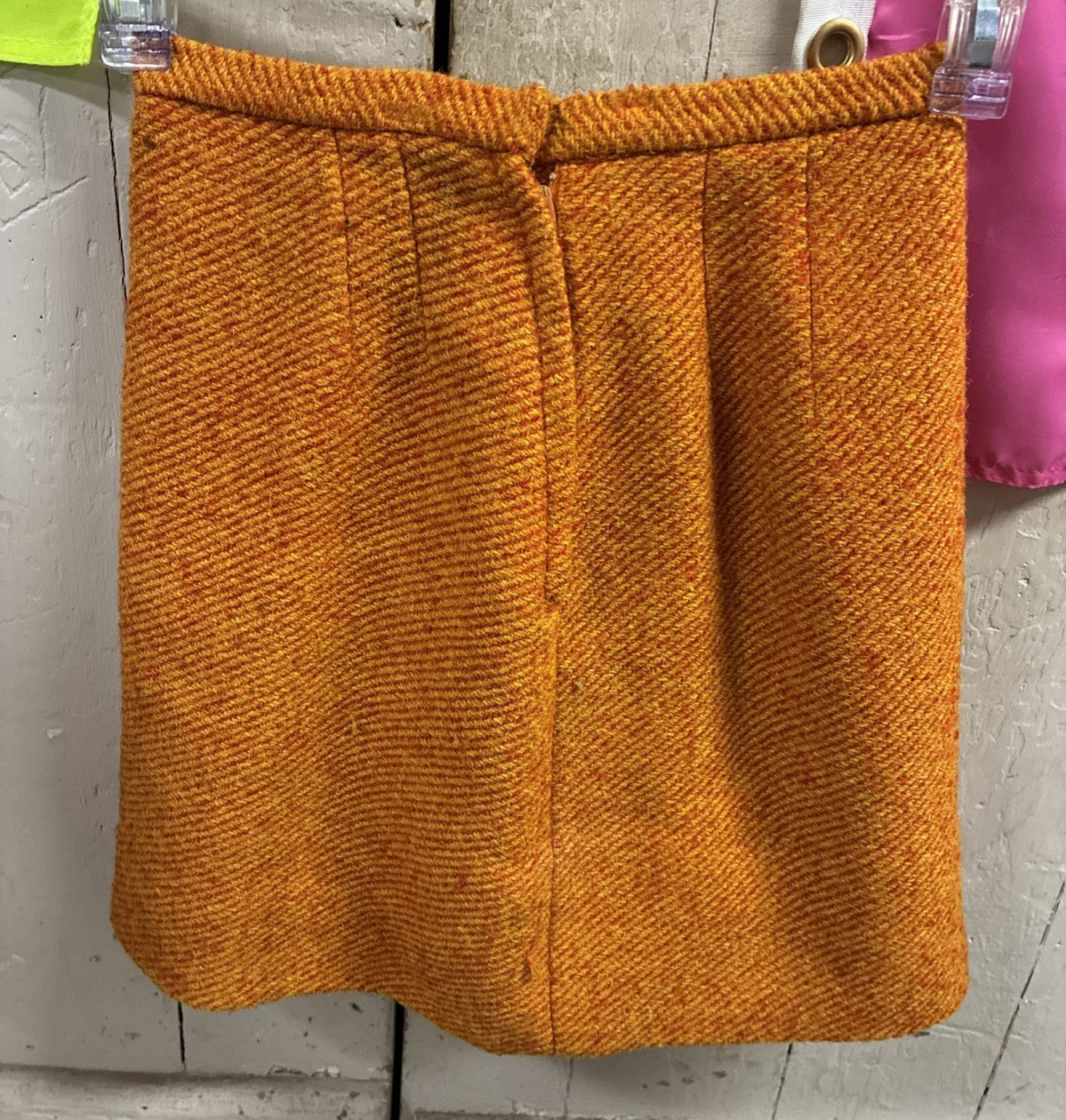 VTG 1960s Peck & Peck Fifth Avenue Orange Wool Jacket Skirt Suit – Union label