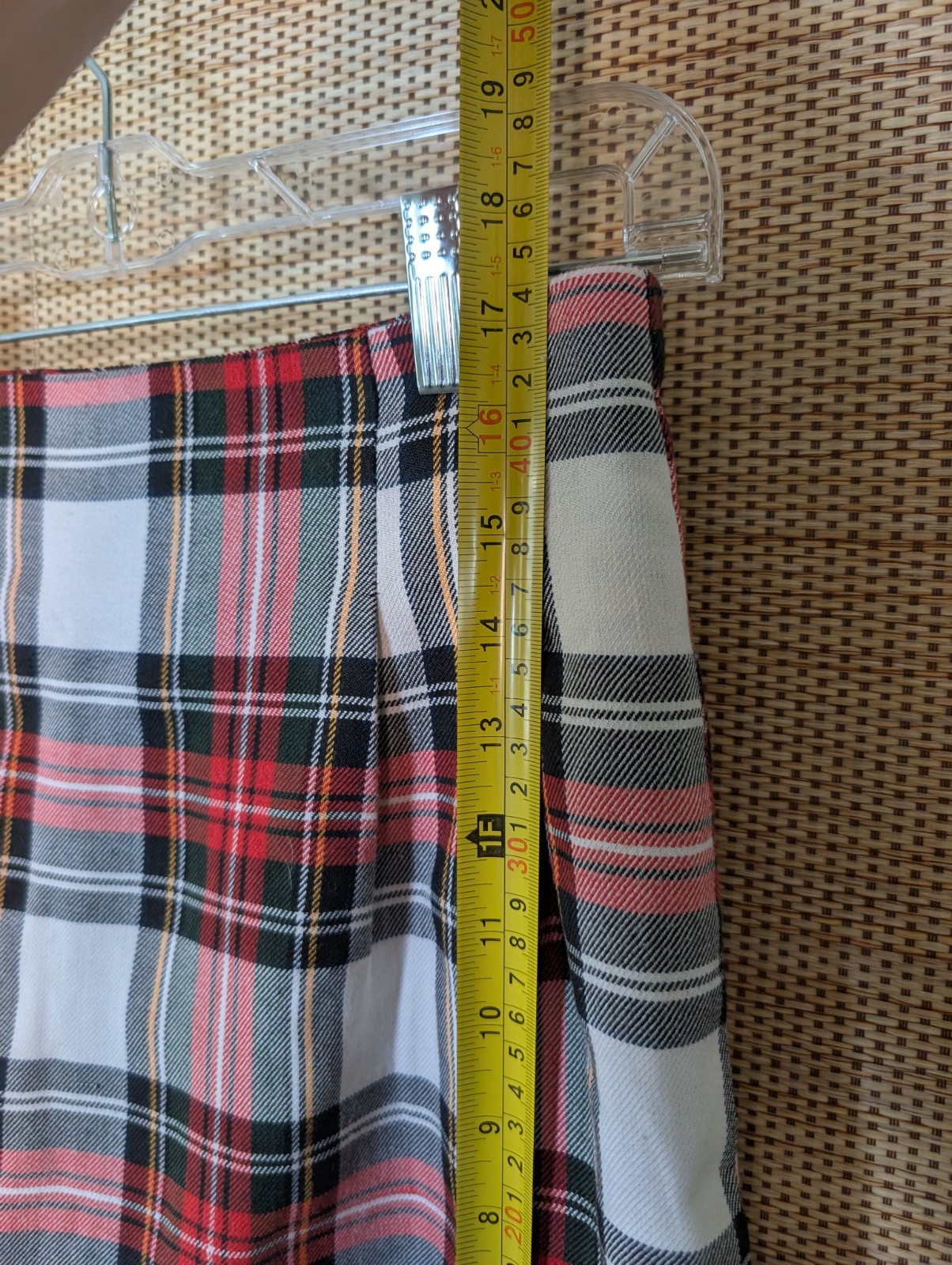 Vintage Plaid Miniskirt Y2K Toni Garment Tartan Red Green Academic Size Small/XS