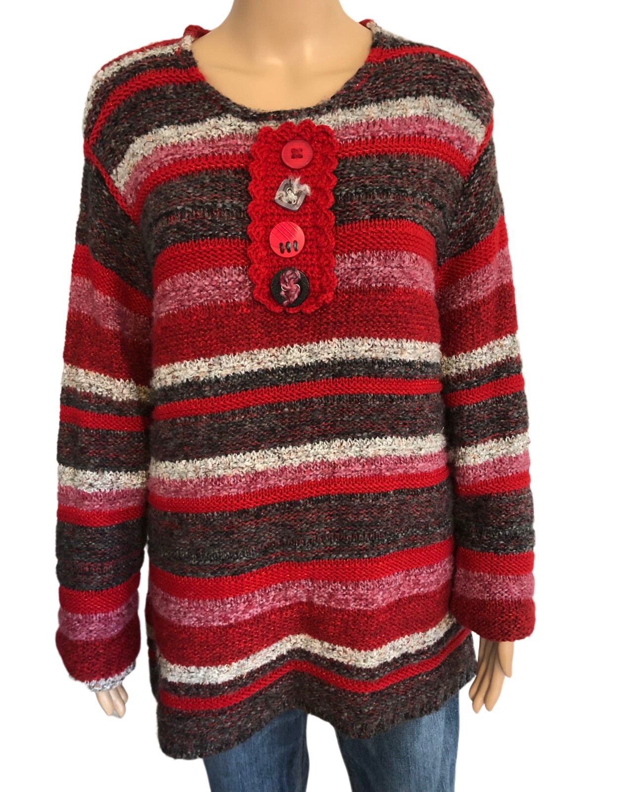 vtg 90s Mohair Alpaca Blend Pullover Sweater XL Plush PARKHURST