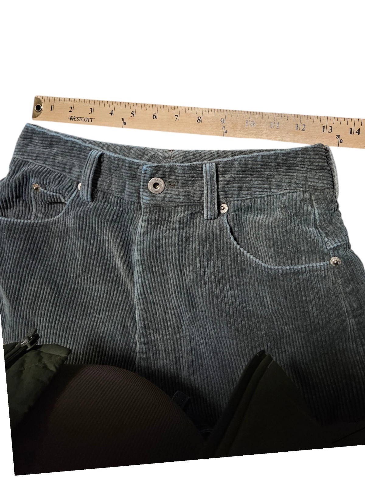 Sculptor Women Corduroy Green Medium High Rise 26in Waist
