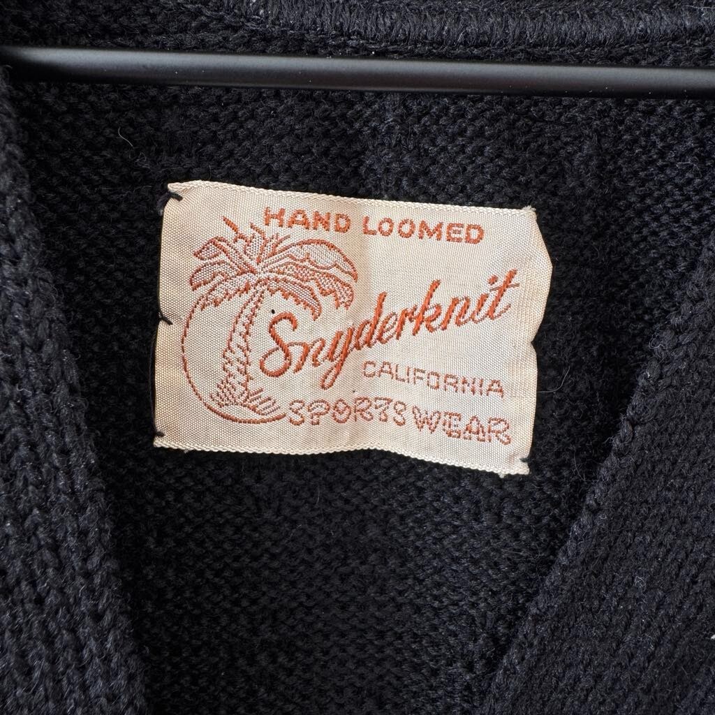 VINTAGE California Sportswear Snyderknit Dress – Womens Sz 4-6 – Black – 1940s