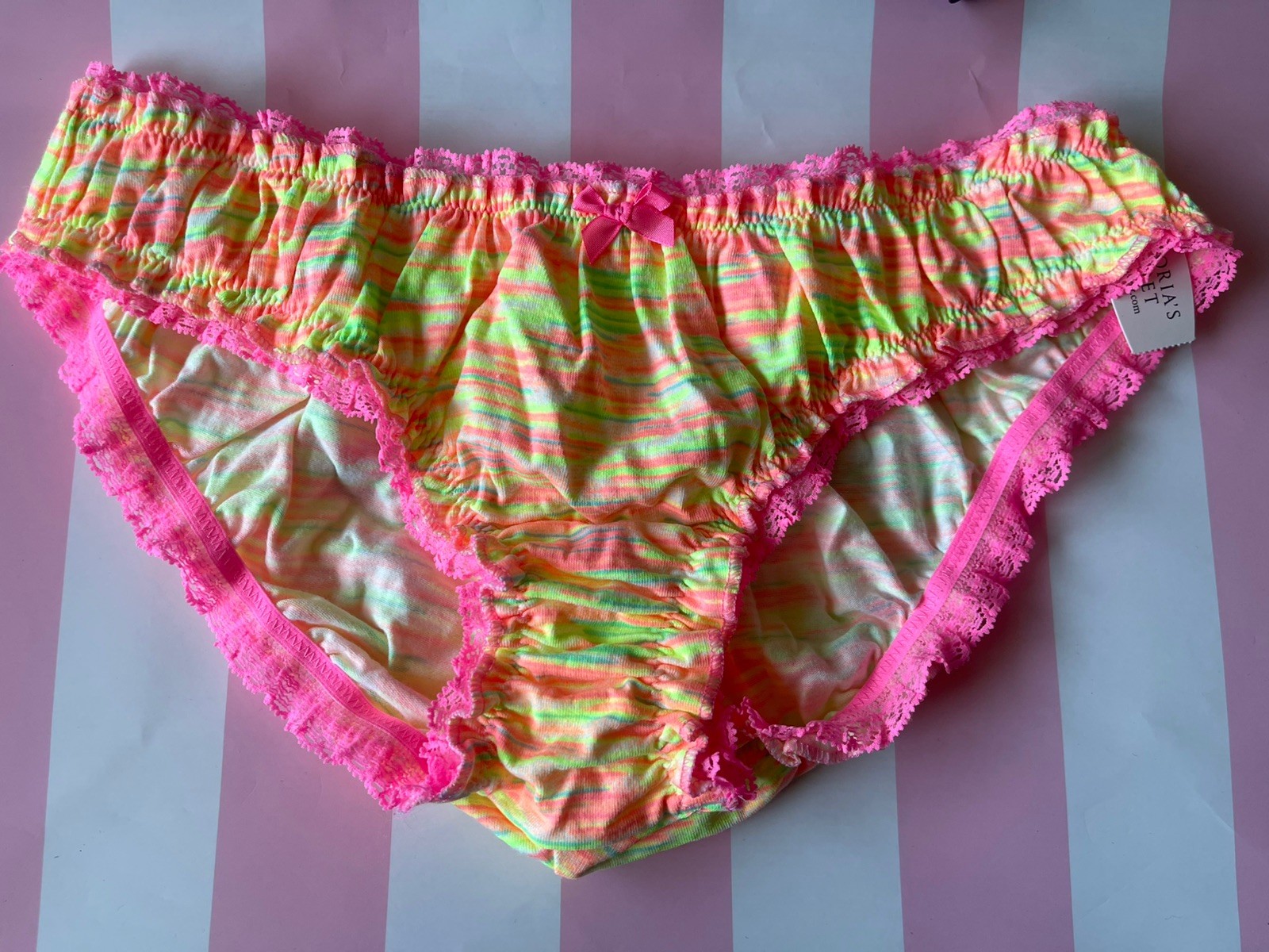 NWT 2014 Victoria’s Secret LOW-BIKINI, NEON BLOOMERS – Medium