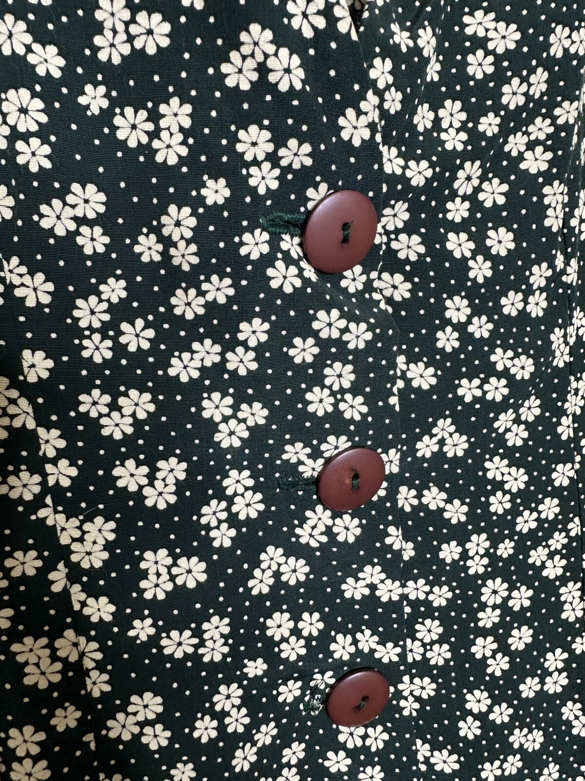 Vintage Best American Clothing Co Suit Top M Bottom Sm Green Floral Polka Dot