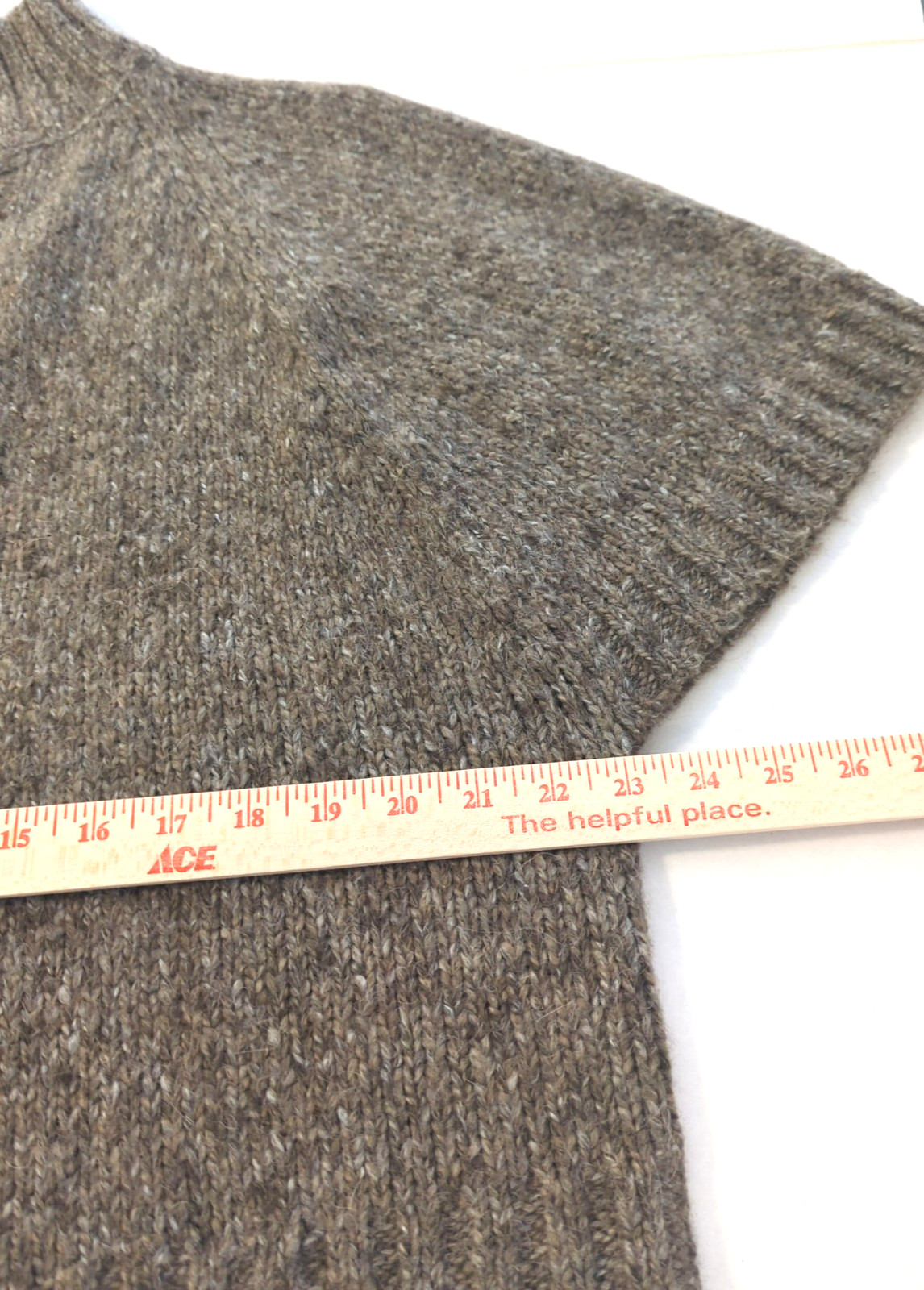 Cardigan Sweater 1X Alpaca Blend Brown Tweed Minimalist Timeless Versatile Cozy