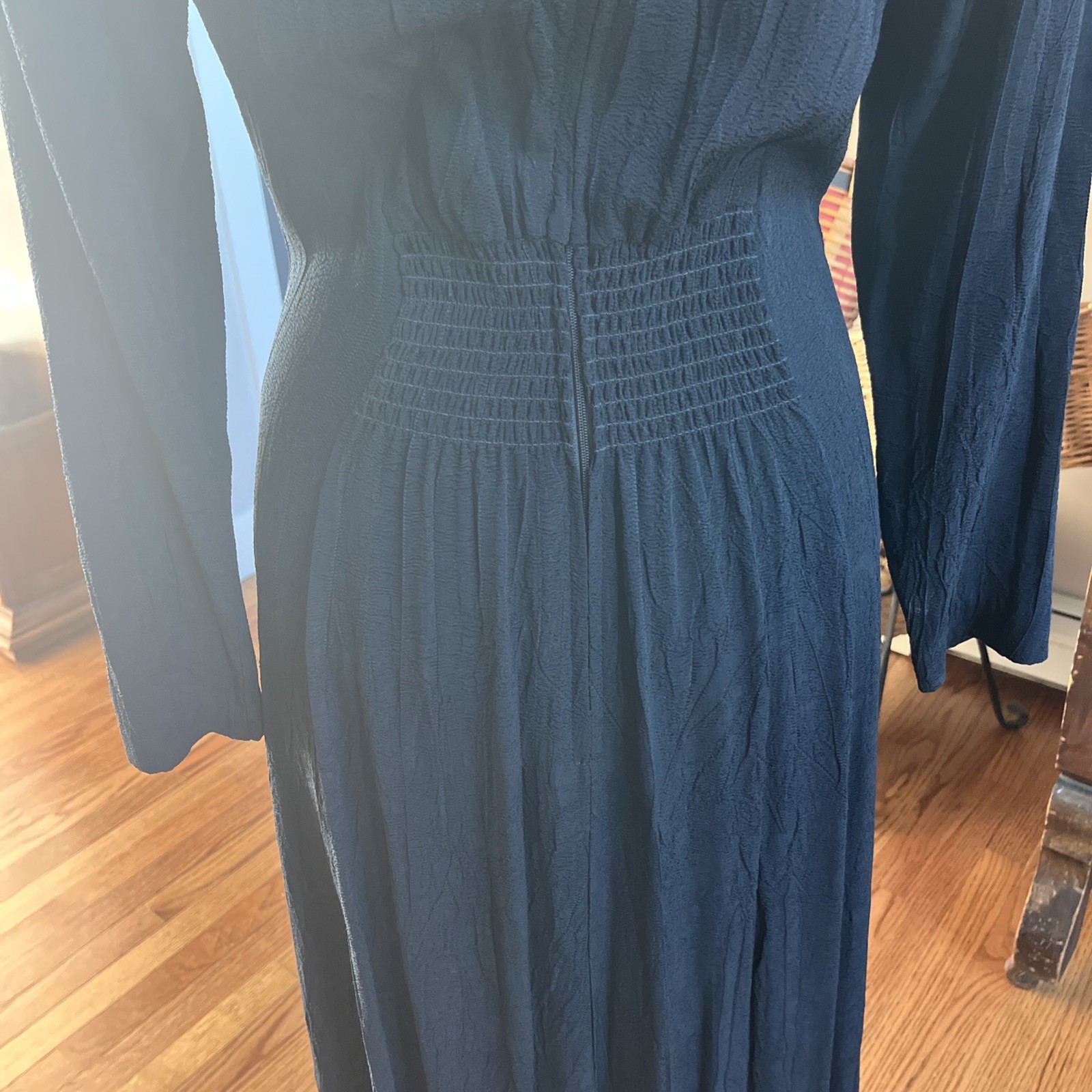 Vintage 90’s J.B.S. Ltd Women’s Dress Sz 6 Rayon Blue Midi Long