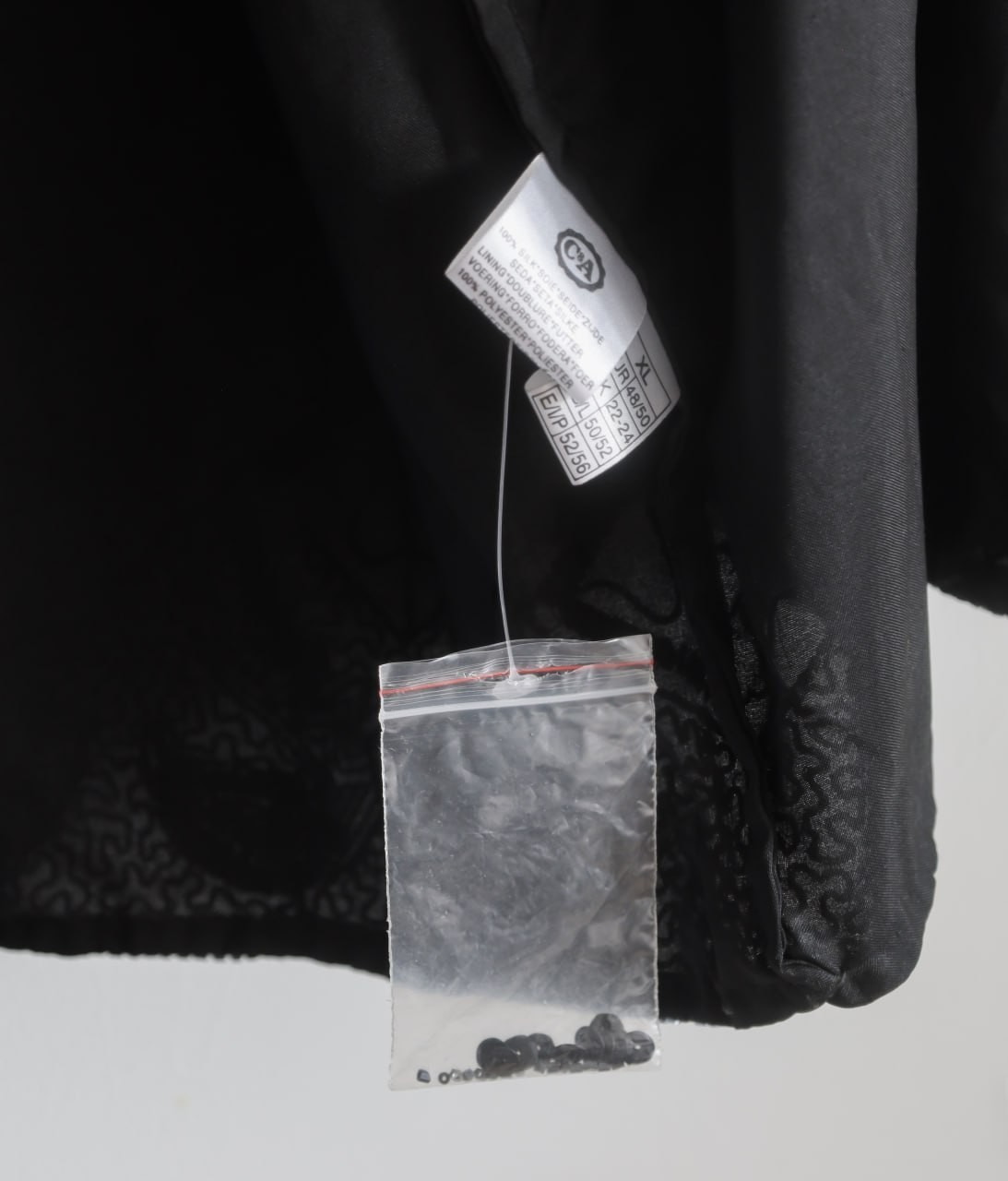 Vintage 100% Silk Beaded Sequin Black Evening Jacket C&A Your Sixth Sense XL