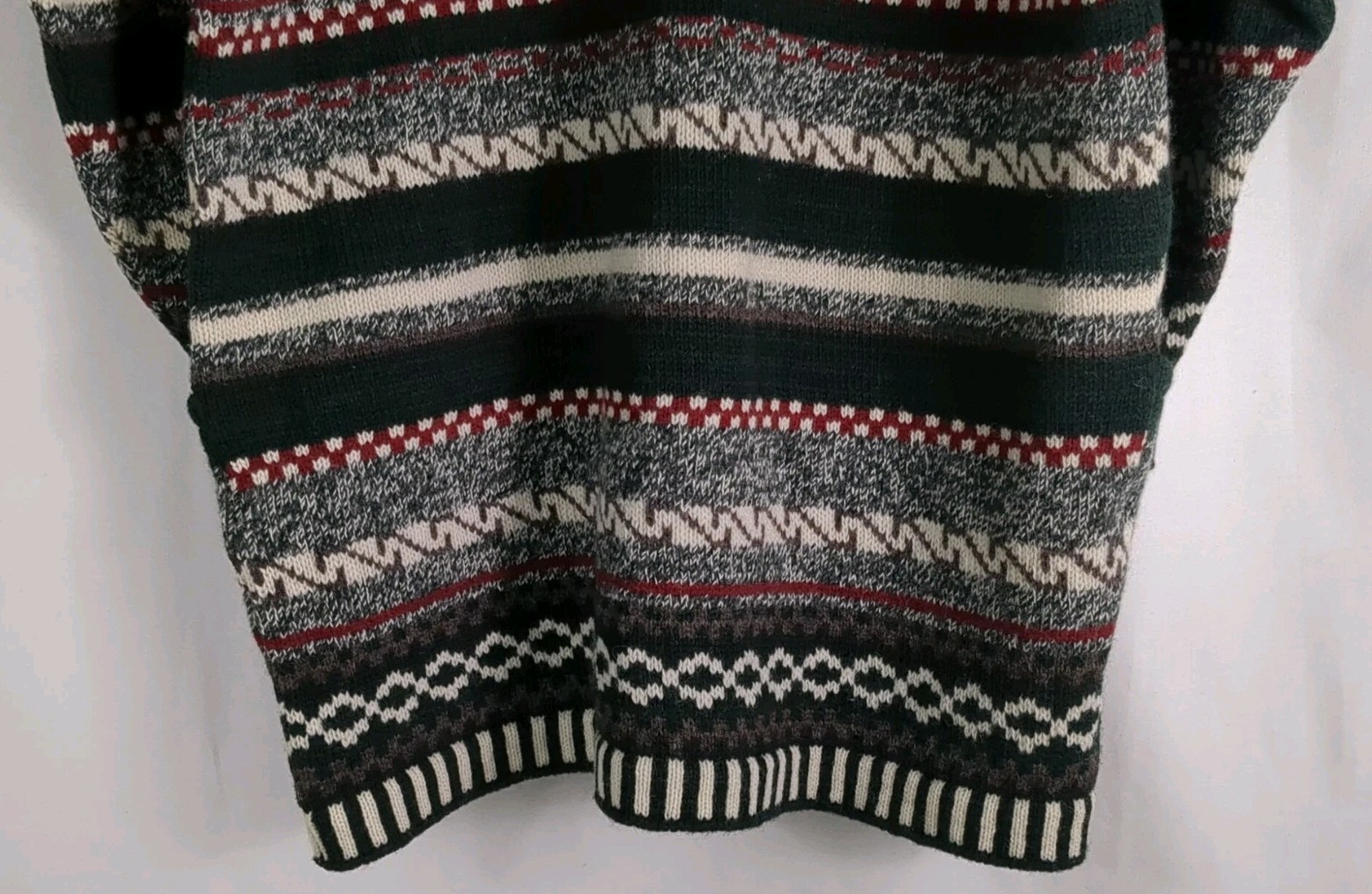 NWT Bay Road New Zealand 100% Wool Multicolor Collared Cardigan Sweater M