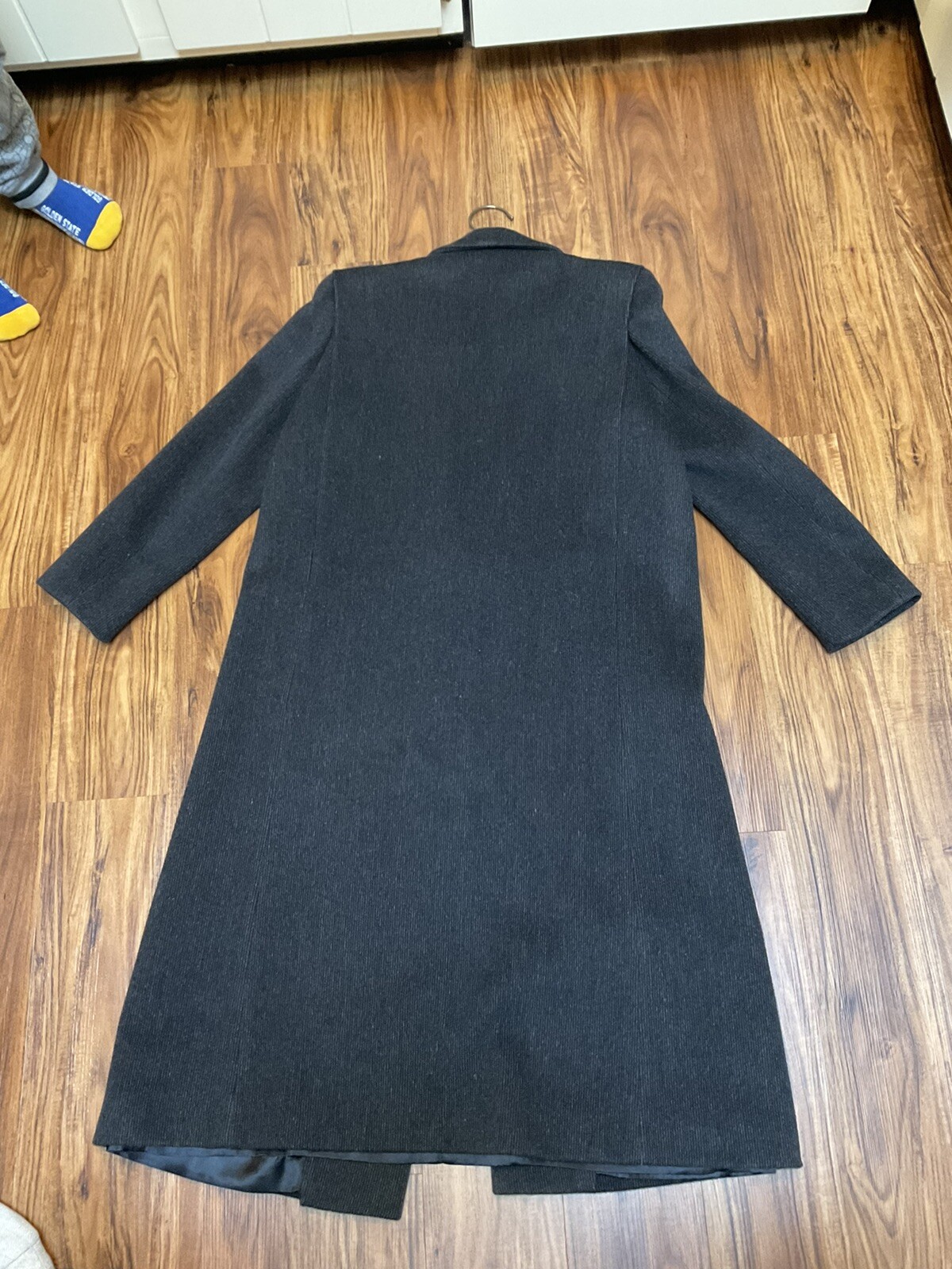 Vintage 80’s over coat winter jacket cashmere wool blend Women’s Black USA Union