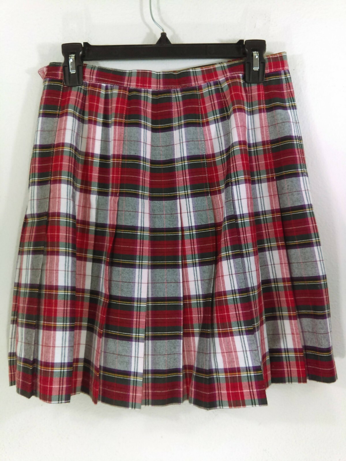 Vintage STAR C.C.C. City Clothing Co. Skirt Size 11 Red Plaid Pleated Tennis