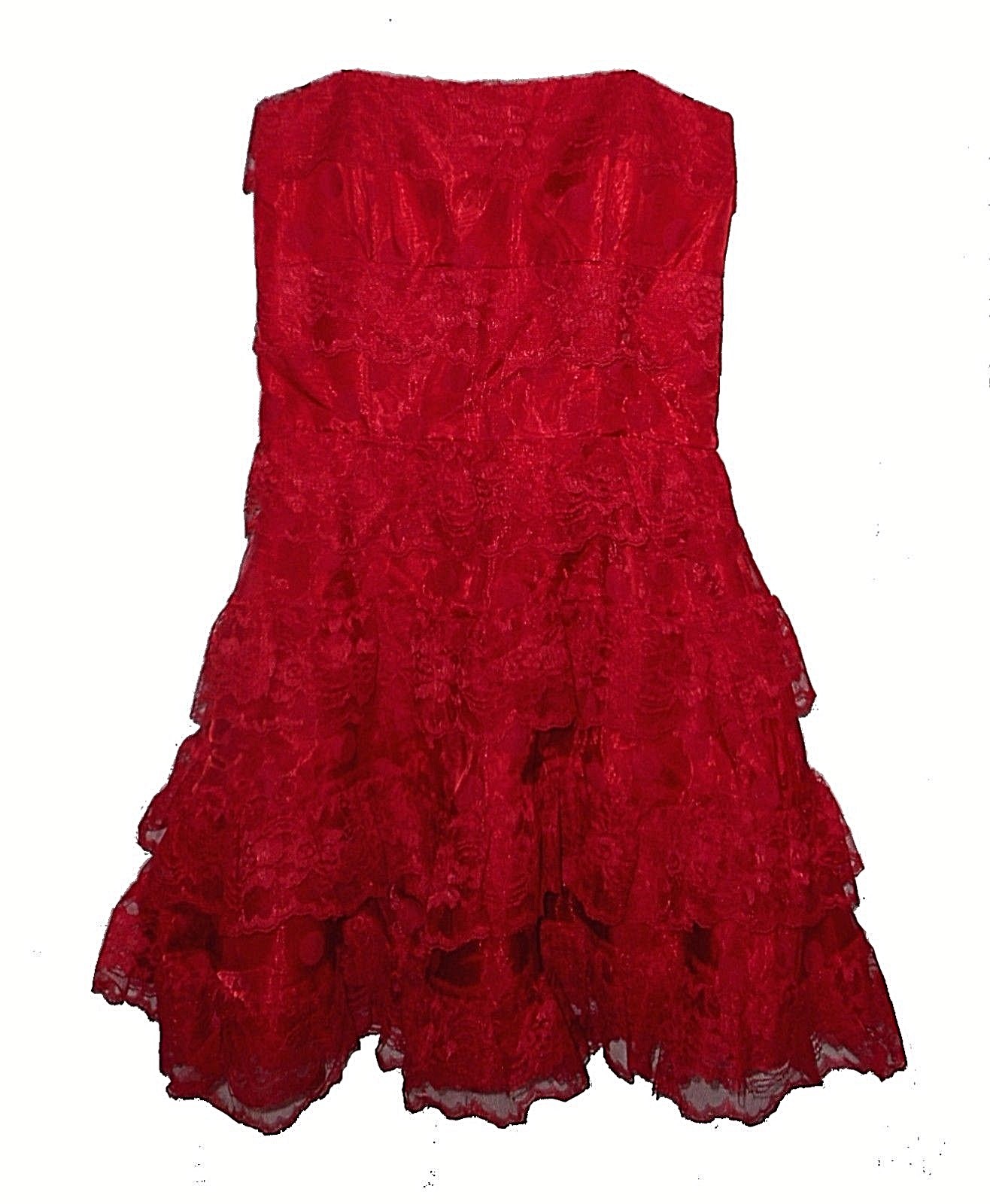 Dress Steppin Out, Evening Corset Lace Boning Crisp-Mesh-lining Scarlet Mint 7/8