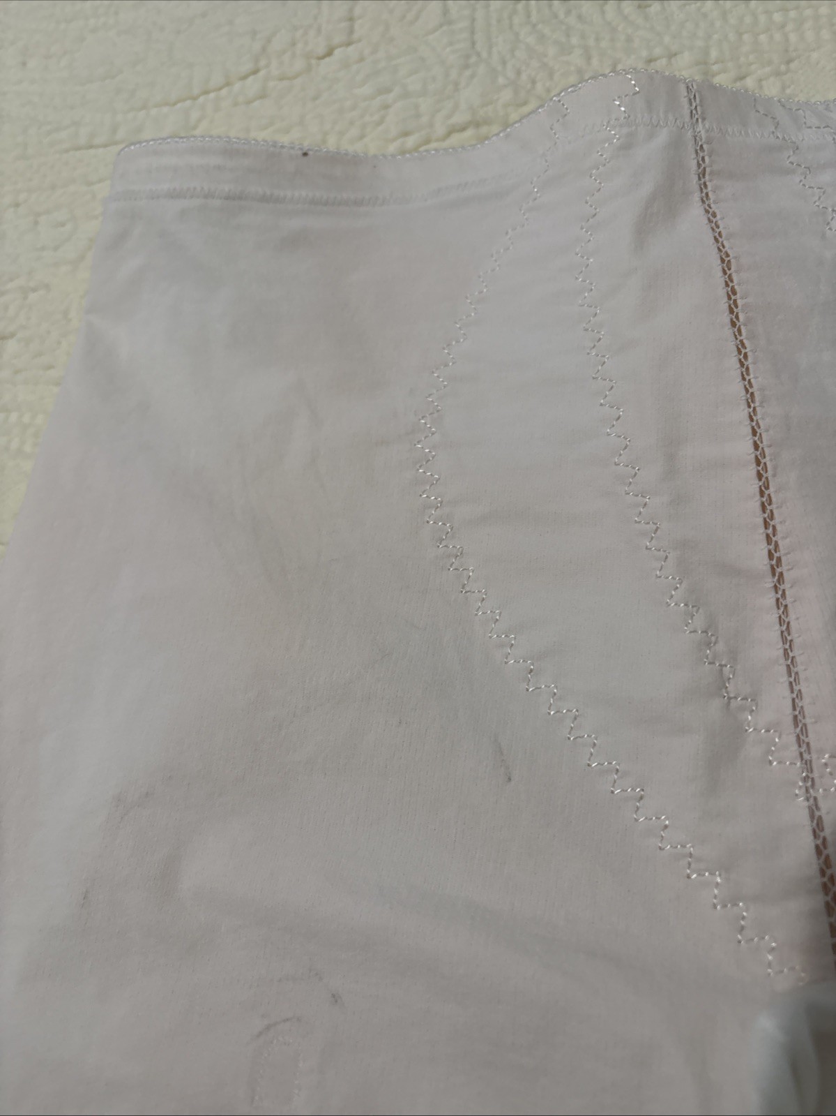 Vintage Girdle Shorts Garter Tabs Pale Pink White Lace ￼Sz S/M