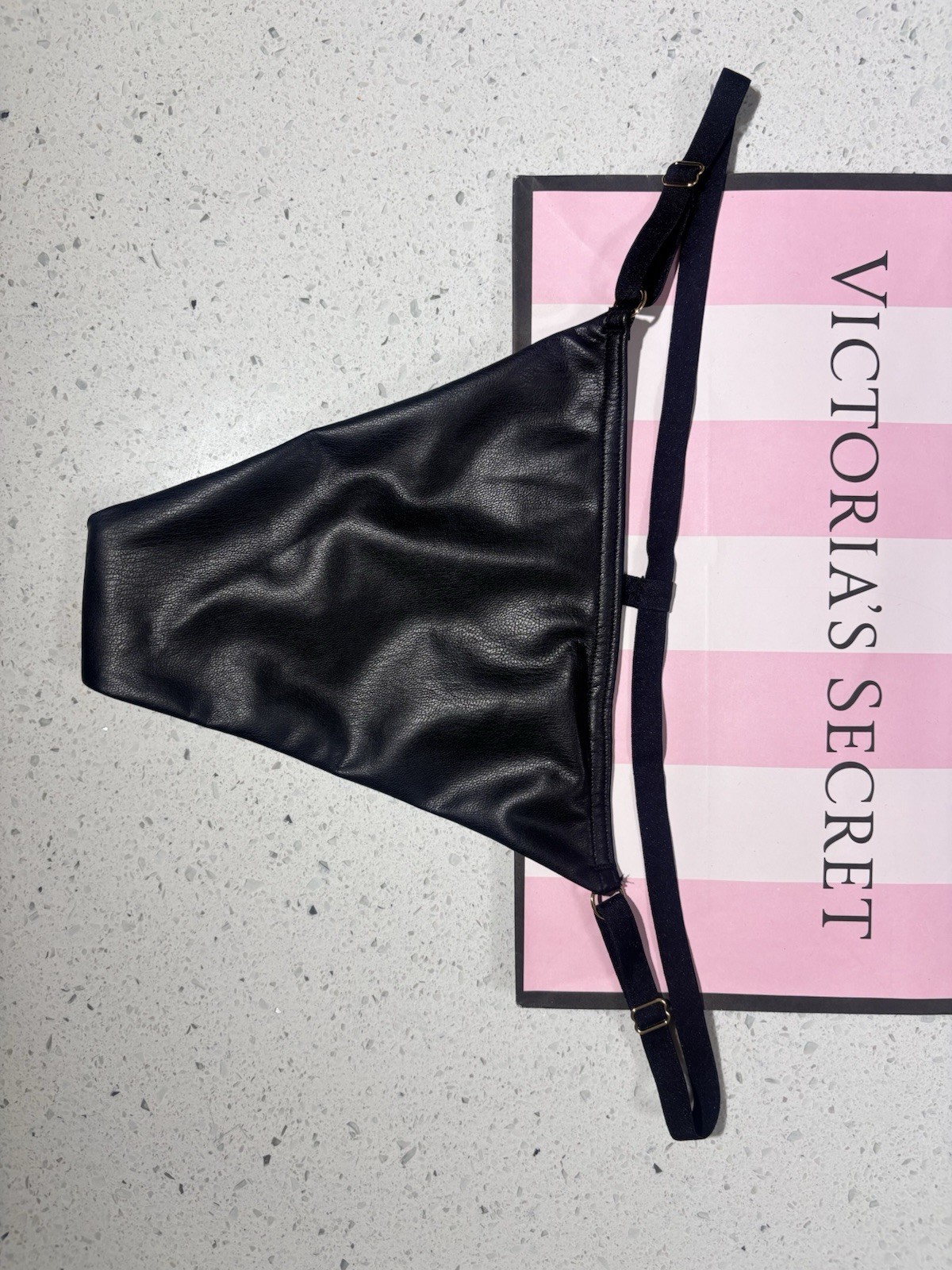 Victoria’s Secret Very Sexy Faux Leather Adjustable V-String Panty
