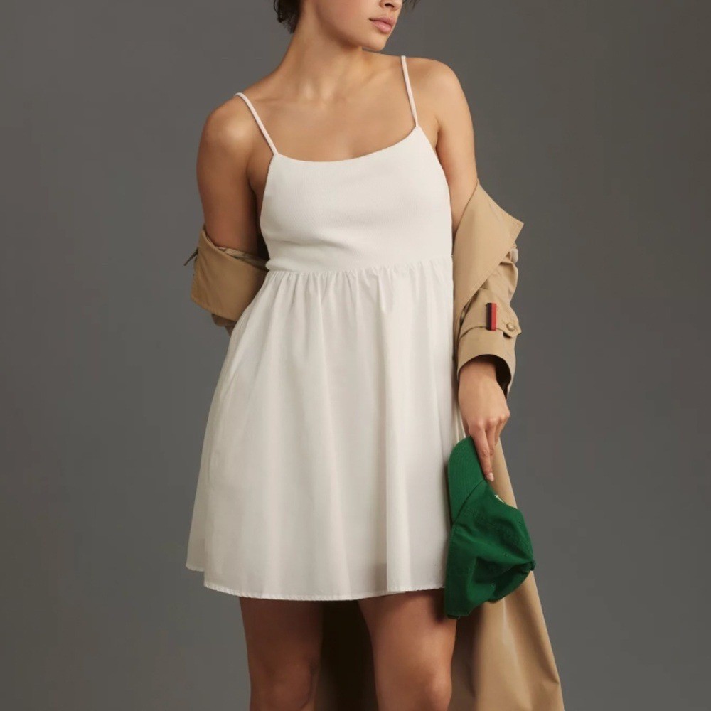 NWT Anthropologie Sundays Mini Dress Brunch Graduation Summer Boho WeddingSize L