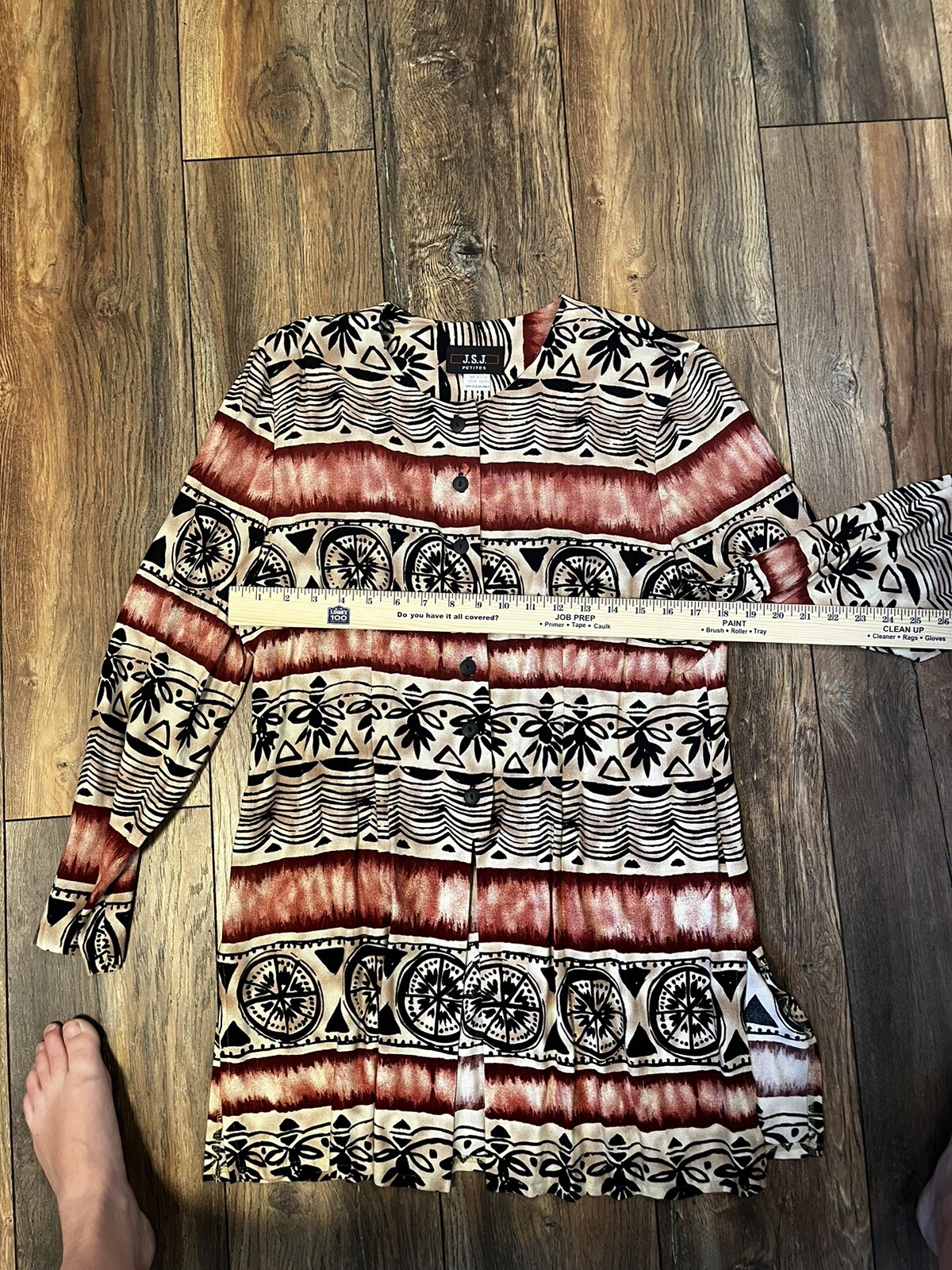 JSJ Petites Vintage 90s 11/12p Pant Set 3/4 Sleeve Made in USA